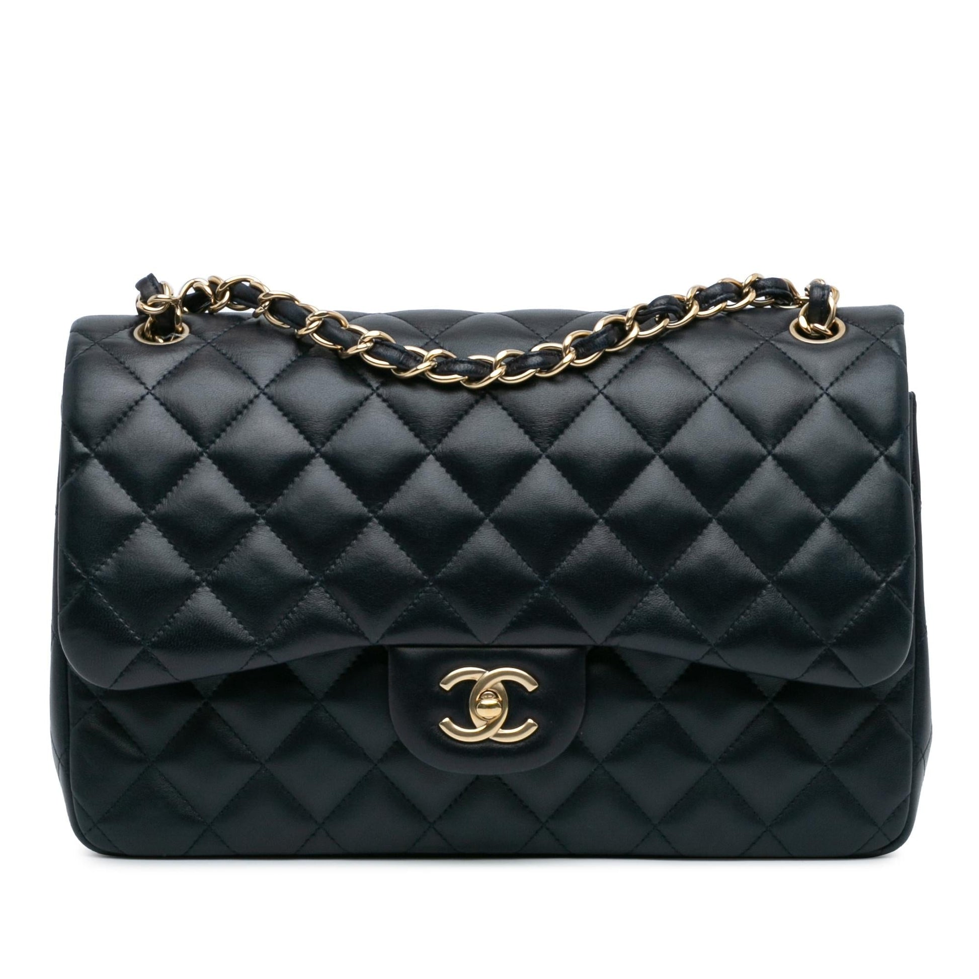 Chanel Jumbo Classic Lambskin Double Flap Handbag Shg C3Nczs