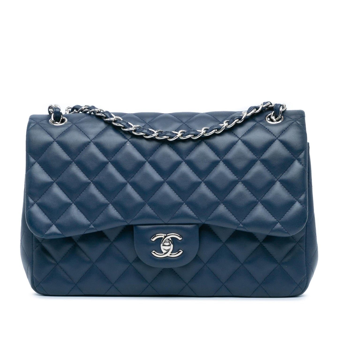 Chanel Jumbo Classic Lambskin Double Flap Handbag Shg Cbbwv7