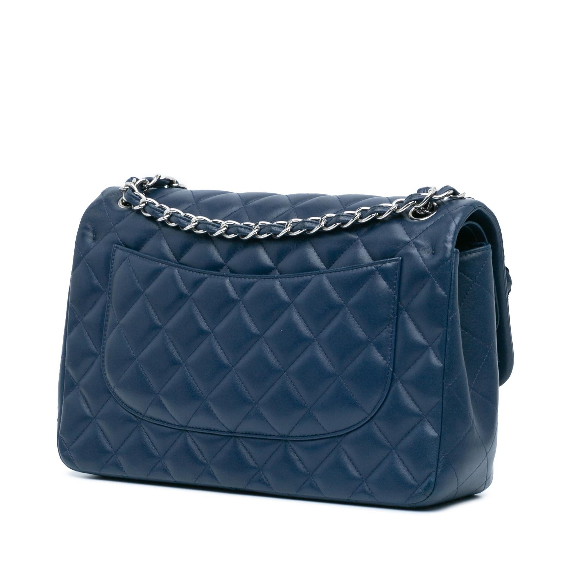 Chanel Jumbo Classic Lambskin Double Flap Handbag Shg Cbbwv7
