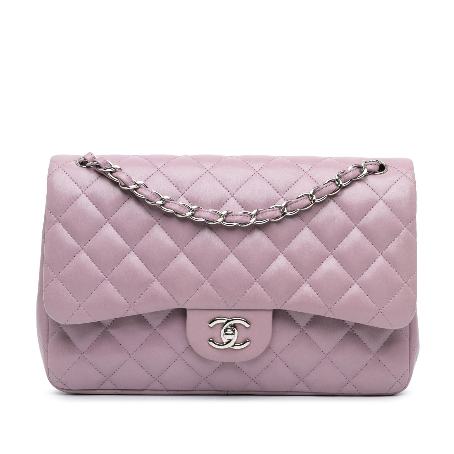 Chanel Jumbo Classic Lambskin Double Flap Handbag Shg I1Narf