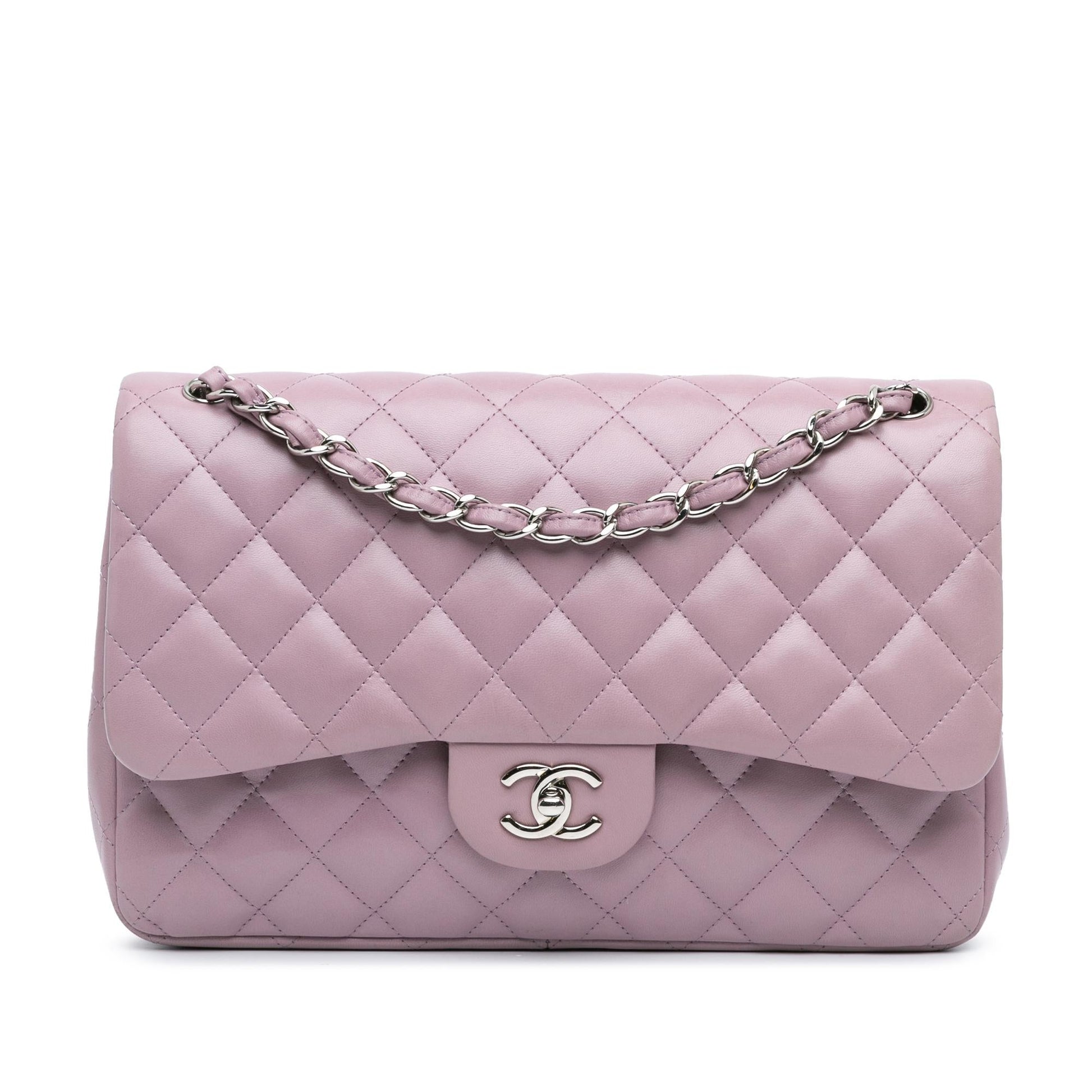 Chanel Jumbo Classic Lambskin Double Flap Handbag Shg I1Narf