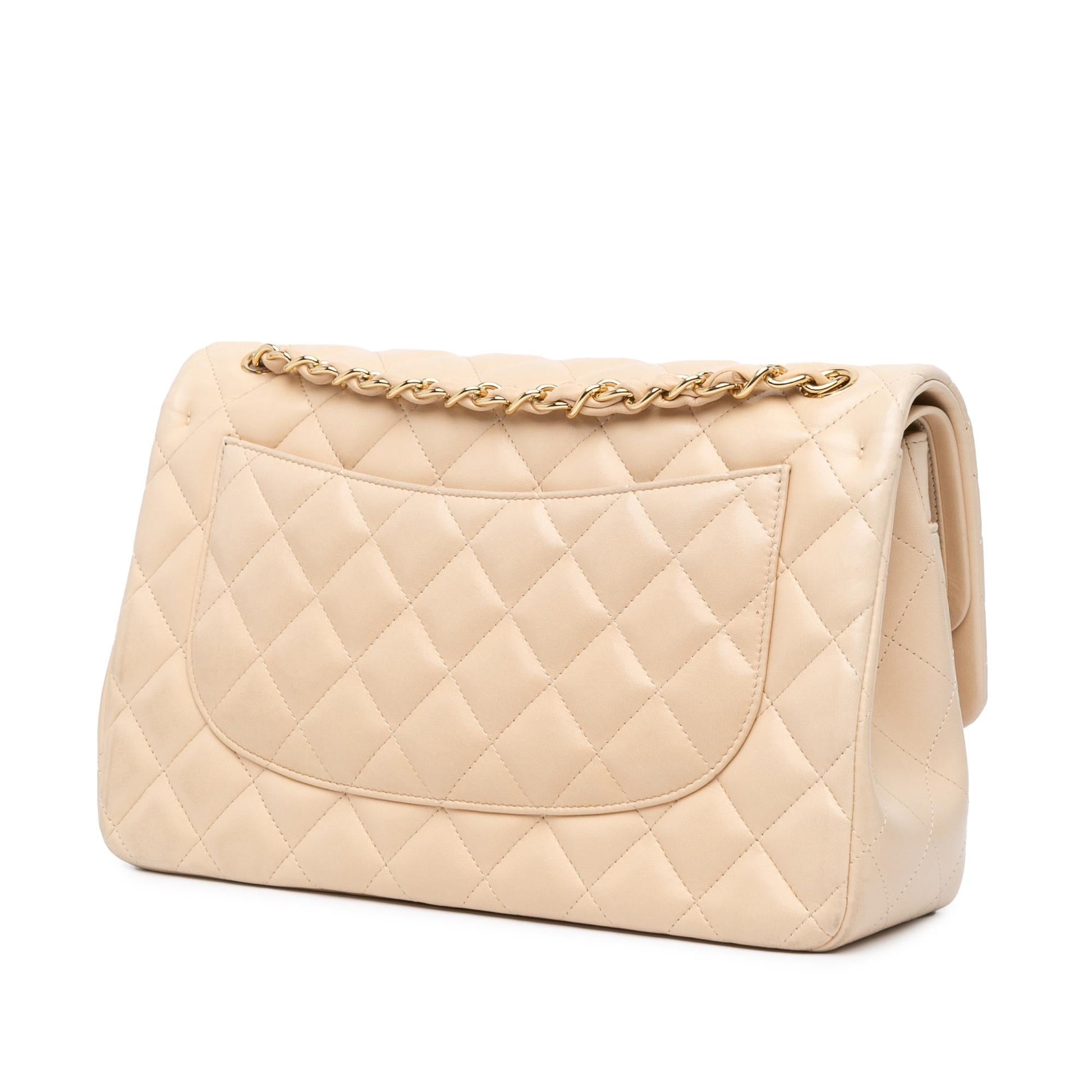 Chanel Jumbo Classic Lambskin Double Flap Handbag Shg Ocalna