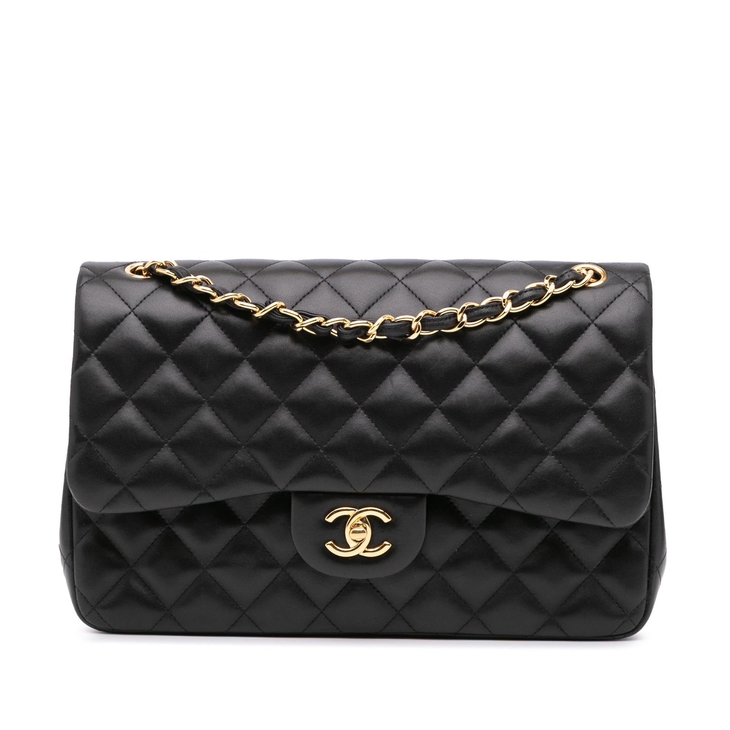 Chanel Jumbo Classic Lambskin Double Flap Handbag Flap 1