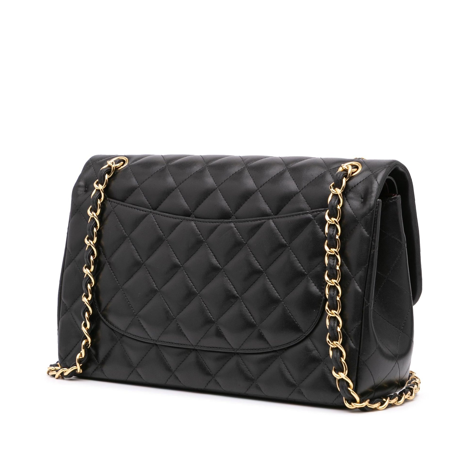 Chanel Jumbo Classic Lambskin Double Flap Handbag Flap 1