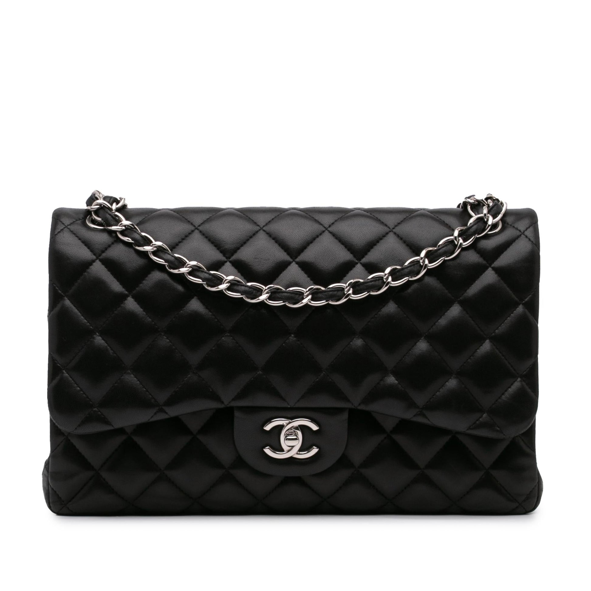 Chanel Jumbo Classic Lambskin Double Flap Handbag Flap 3