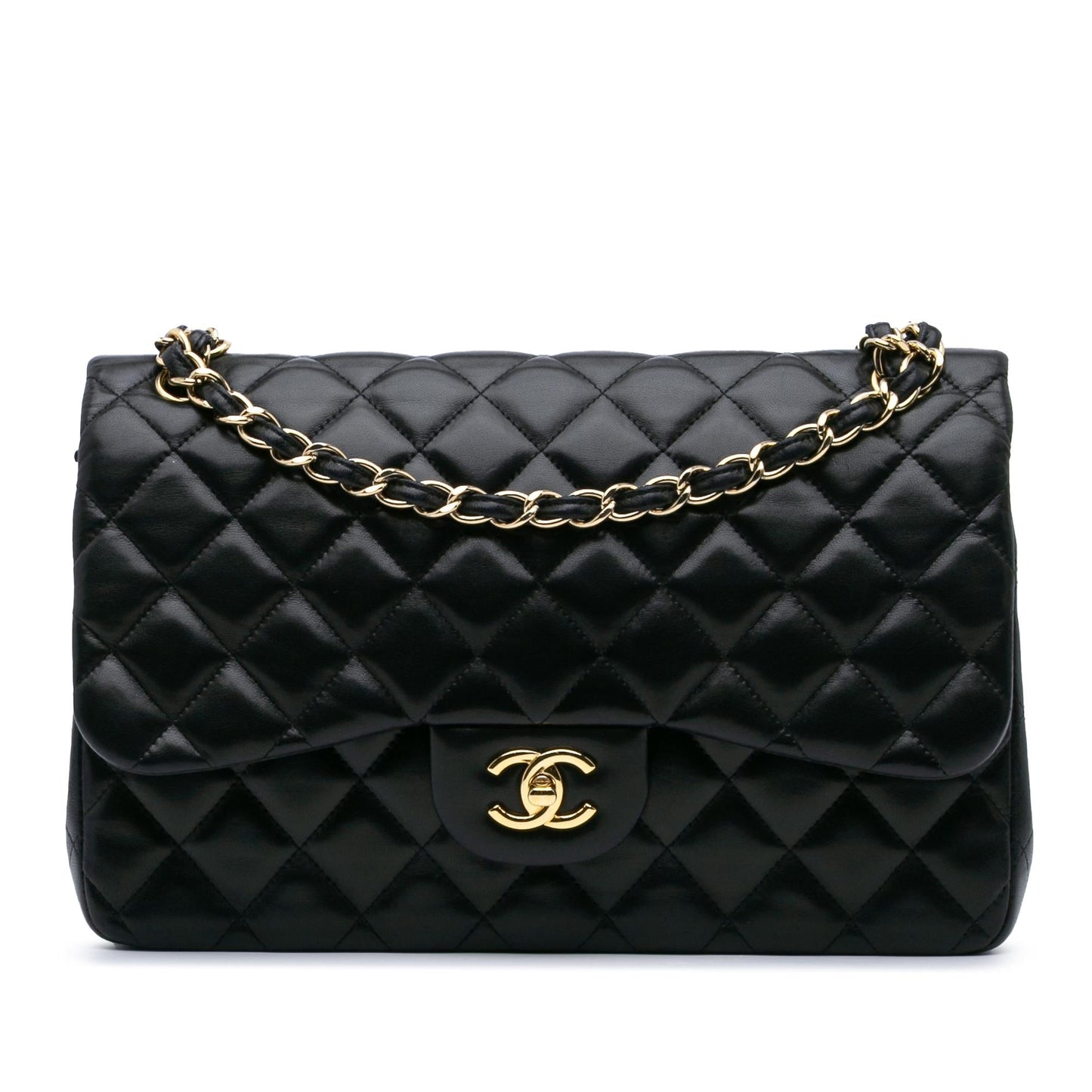 Chanel Jumbo Classic Lambskin Double Flap Handbag Flap 2
