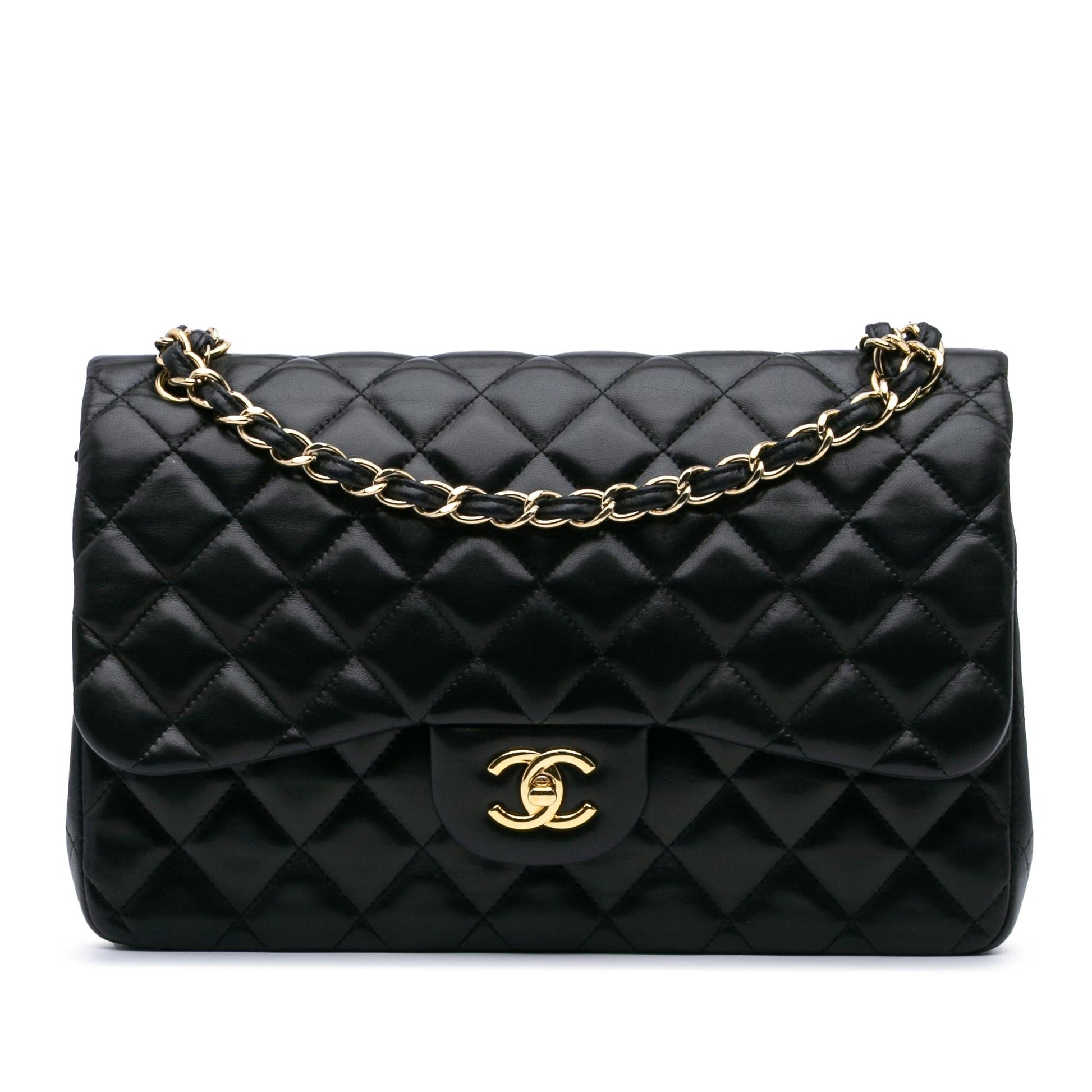 Chanel Jumbo Classic Lambskin Double Flap Handbag Flap 2