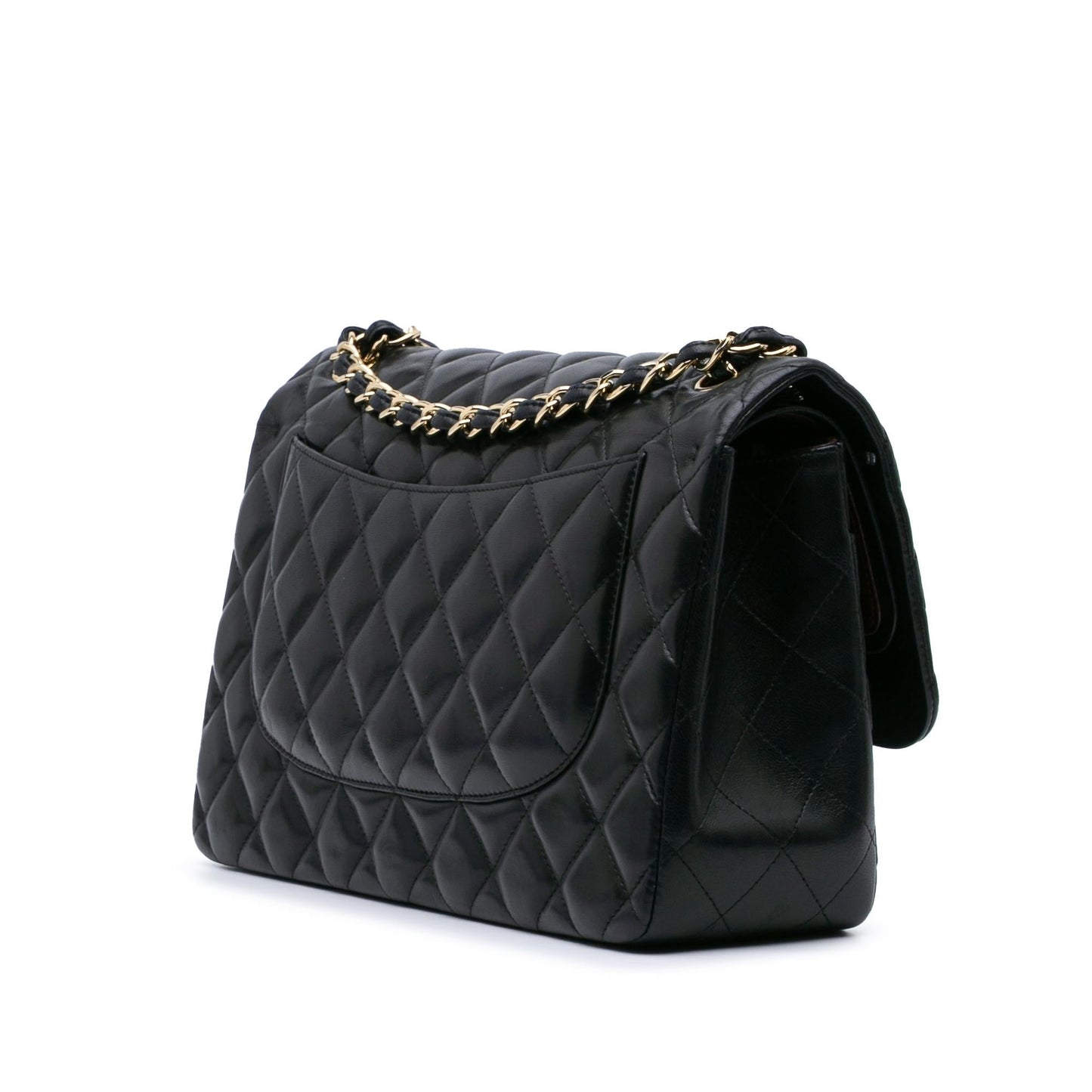 Chanel Jumbo Classic Lambskin Double Flap Handbag Flap 2