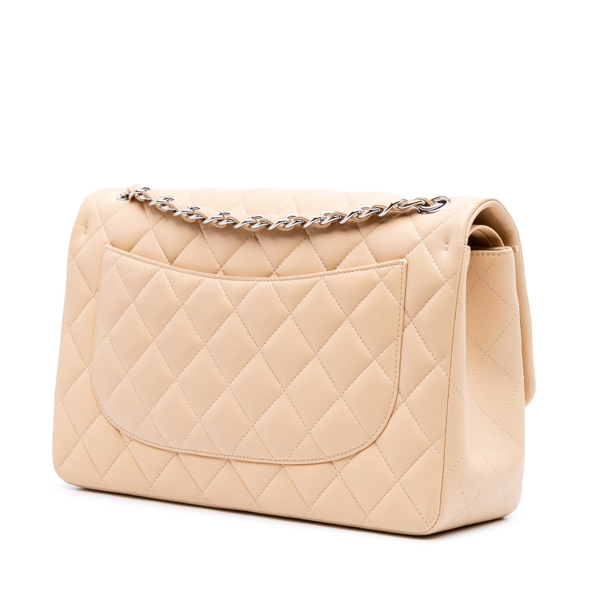 Chanel Jumbo Classic Lambskin Double Flap Handbag Flap 7