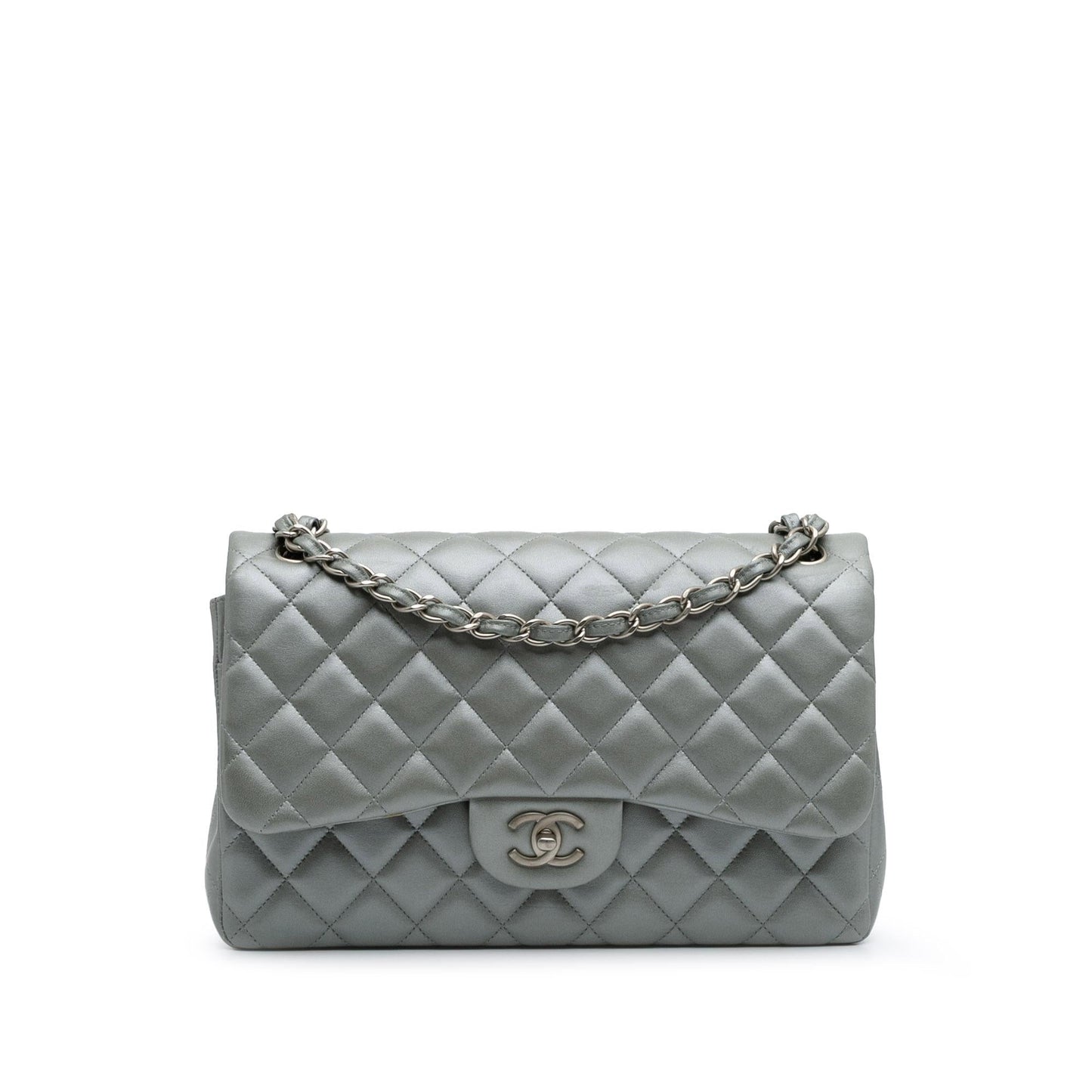 Chanel Jumbo Classic Lambskin Double Flap Handbag Flap 8