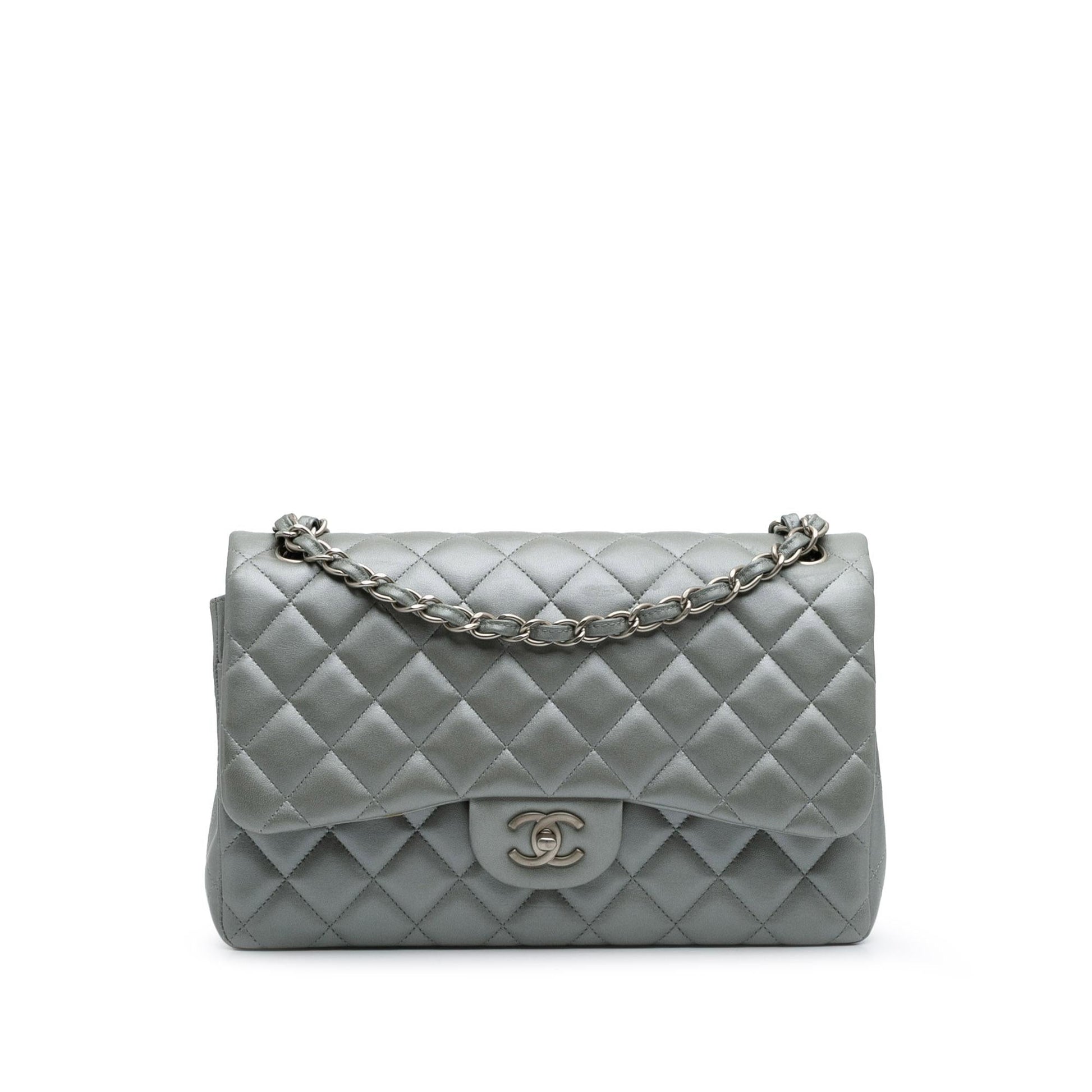 Chanel Jumbo Classic Lambskin Double Flap Handbag Flap 8
