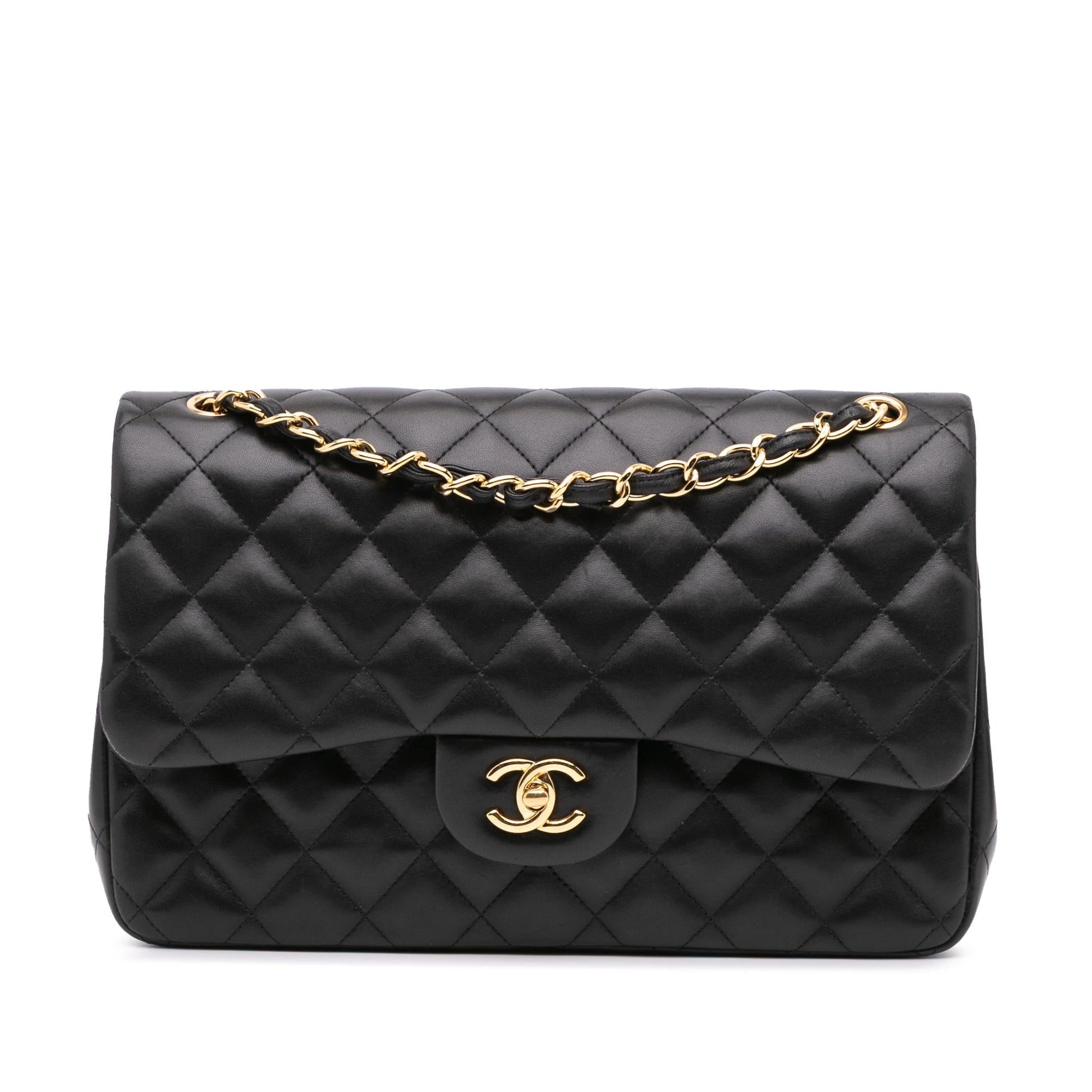Chanel Jumbo Classic Lambskin Double Flap Handbag Flap 6