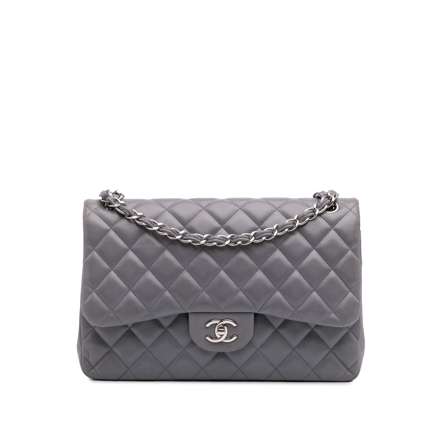 Chanel Jumbo Classic Lambskin Double Flap Handbag Flap 9
