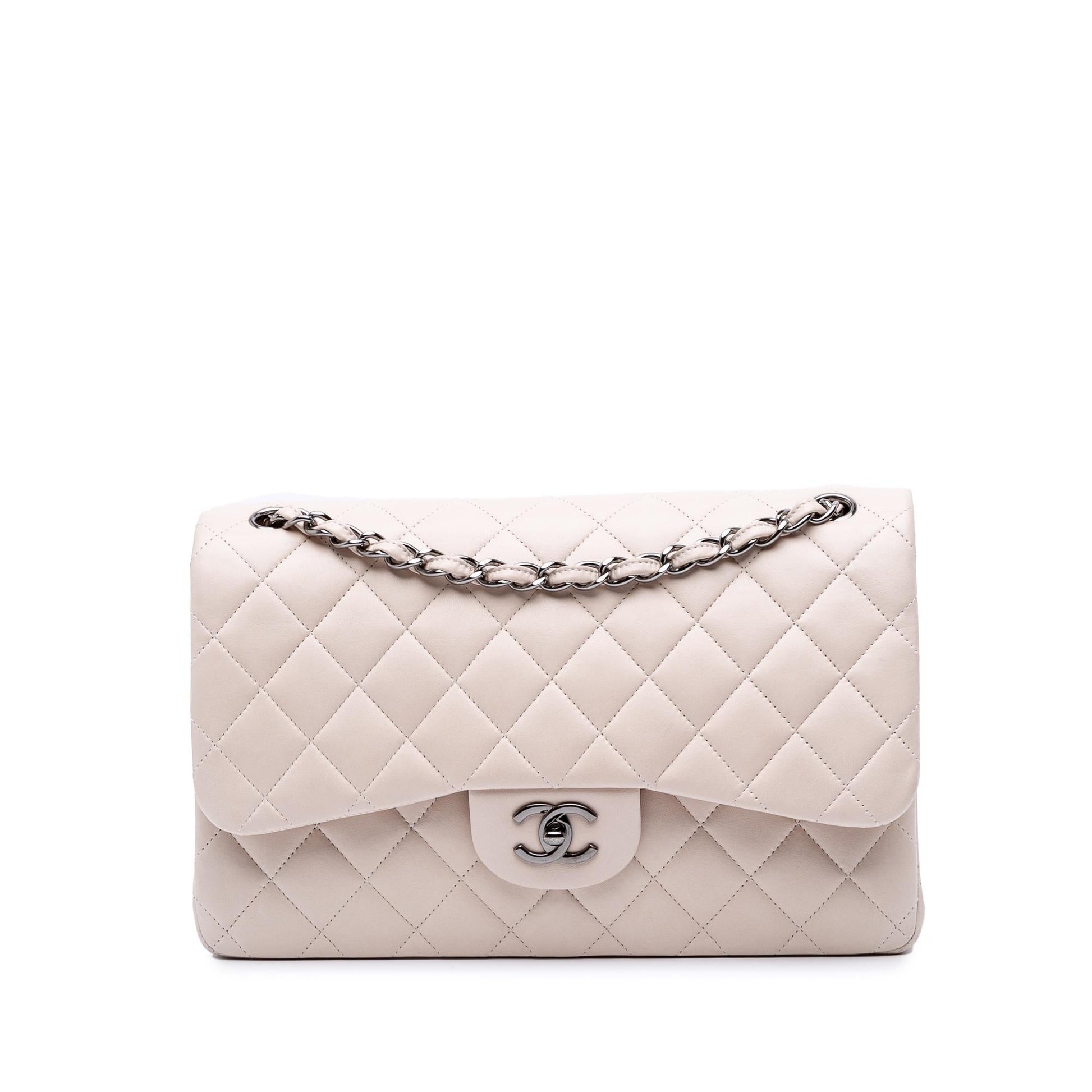 Chanel Jumbo Classic Lambskin Double Flap Handbag Flap 10