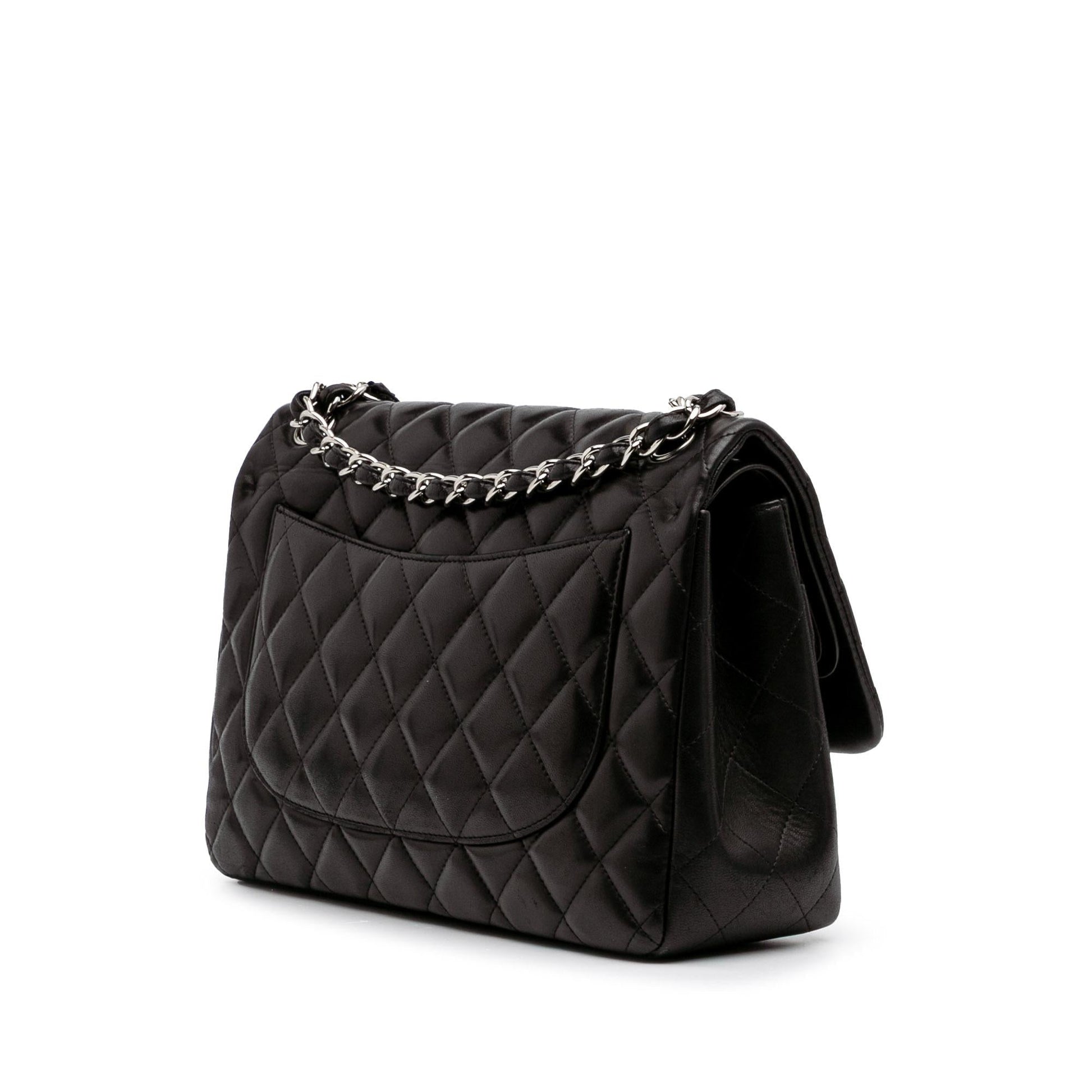 Chanel Jumbo Classic Lambskin Double Flap Handbag Flap 12
