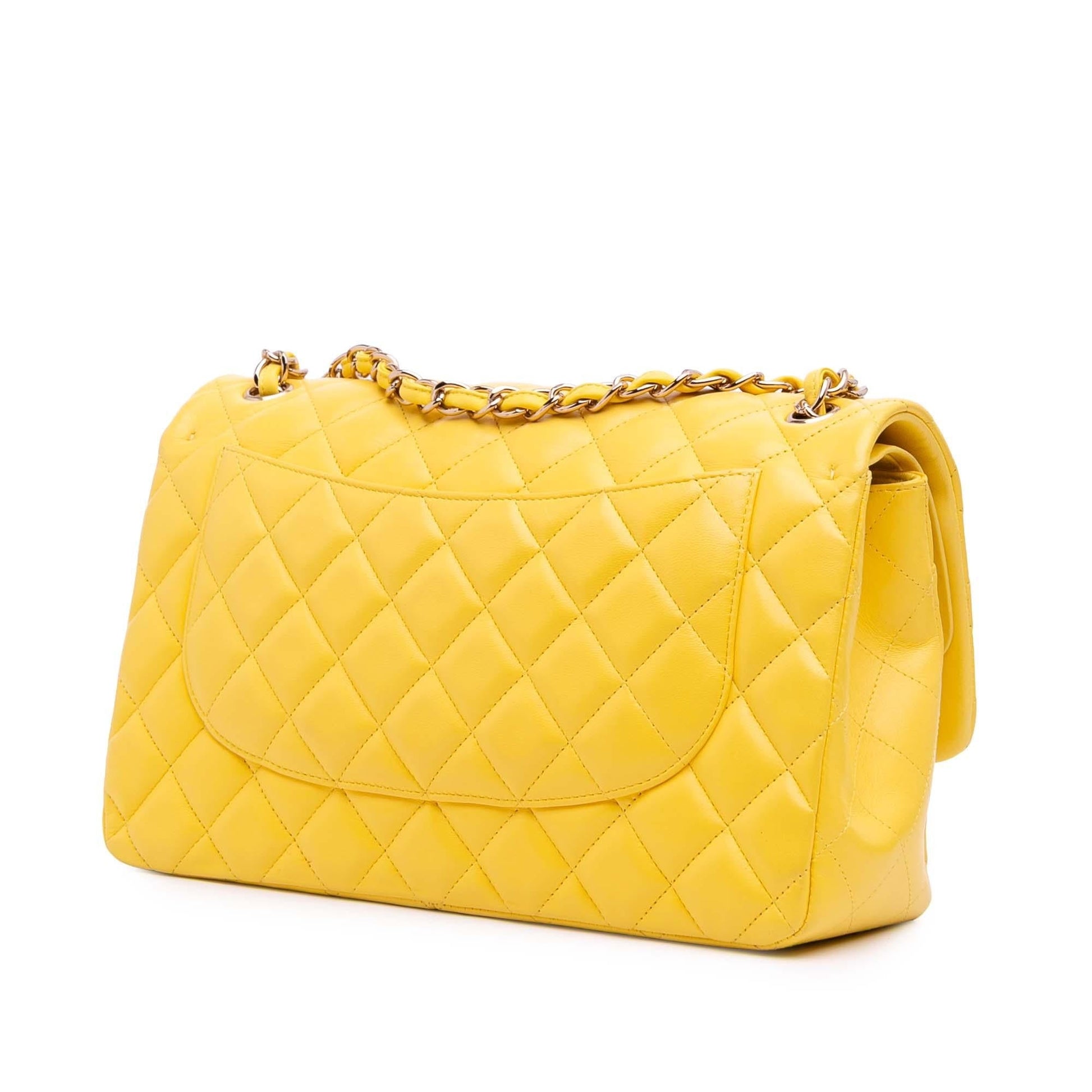 Chanel Jumbo Classic Lambskin Double Flap Handbag Flap 14
