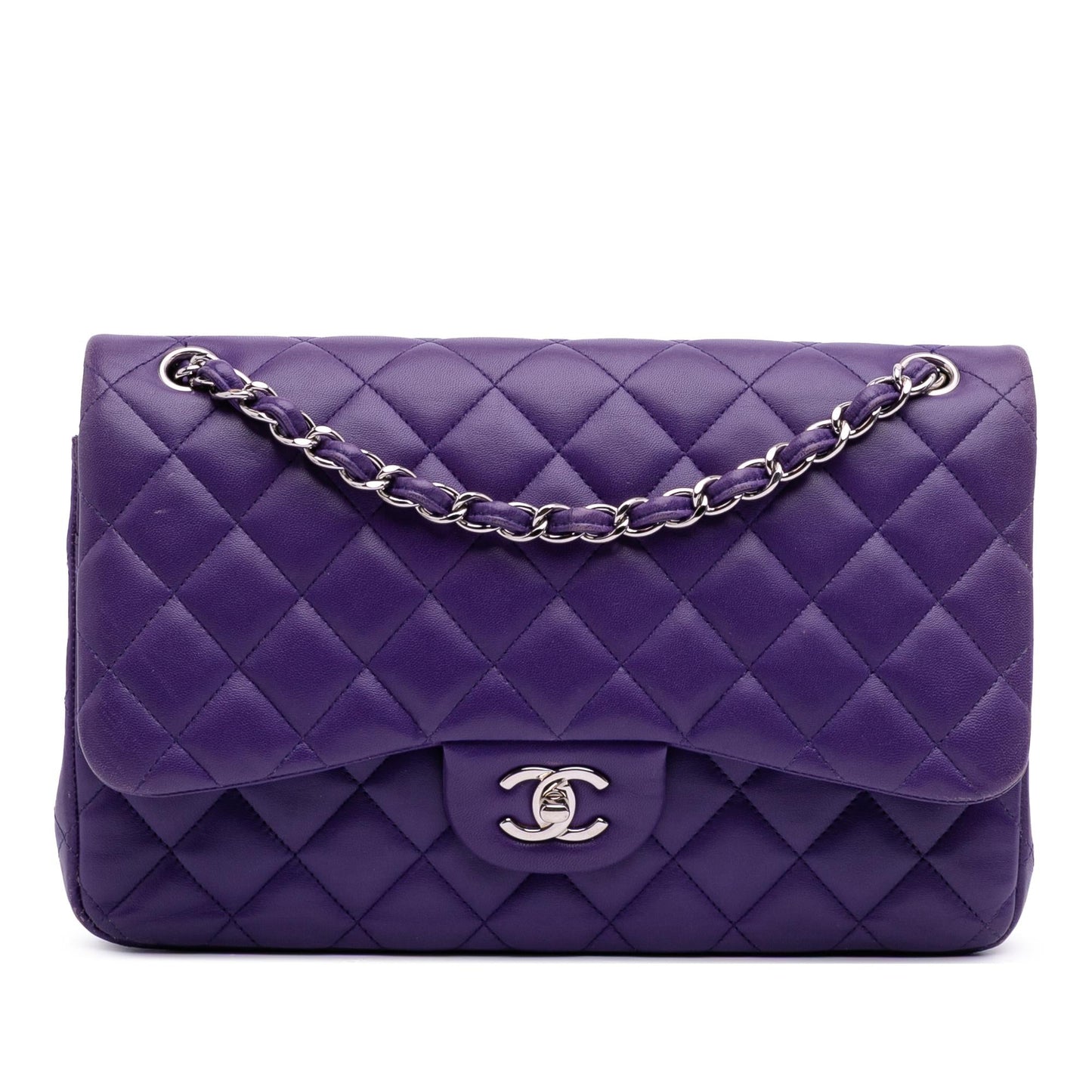 Chanel Jumbo Classic Lambskin Double Flap Handbag Flap 13