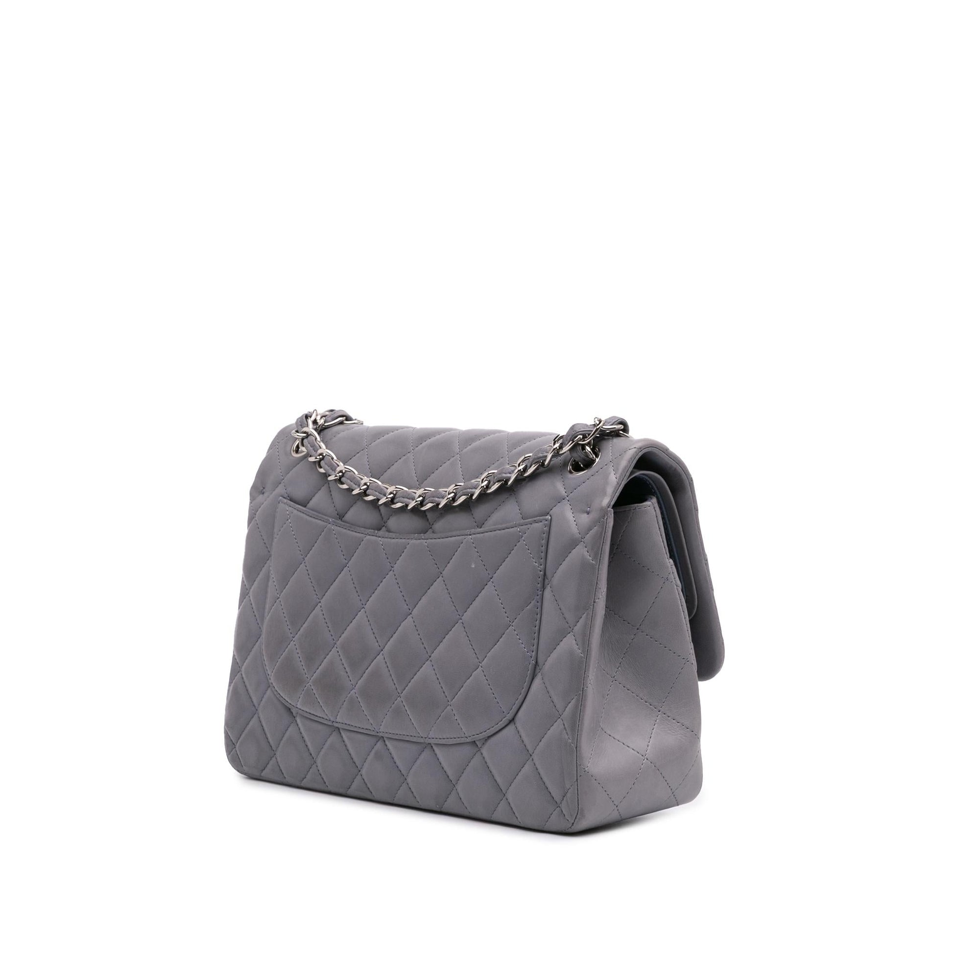 Chanel Jumbo Classic Lambskin Double Flap Handbag Flap 16