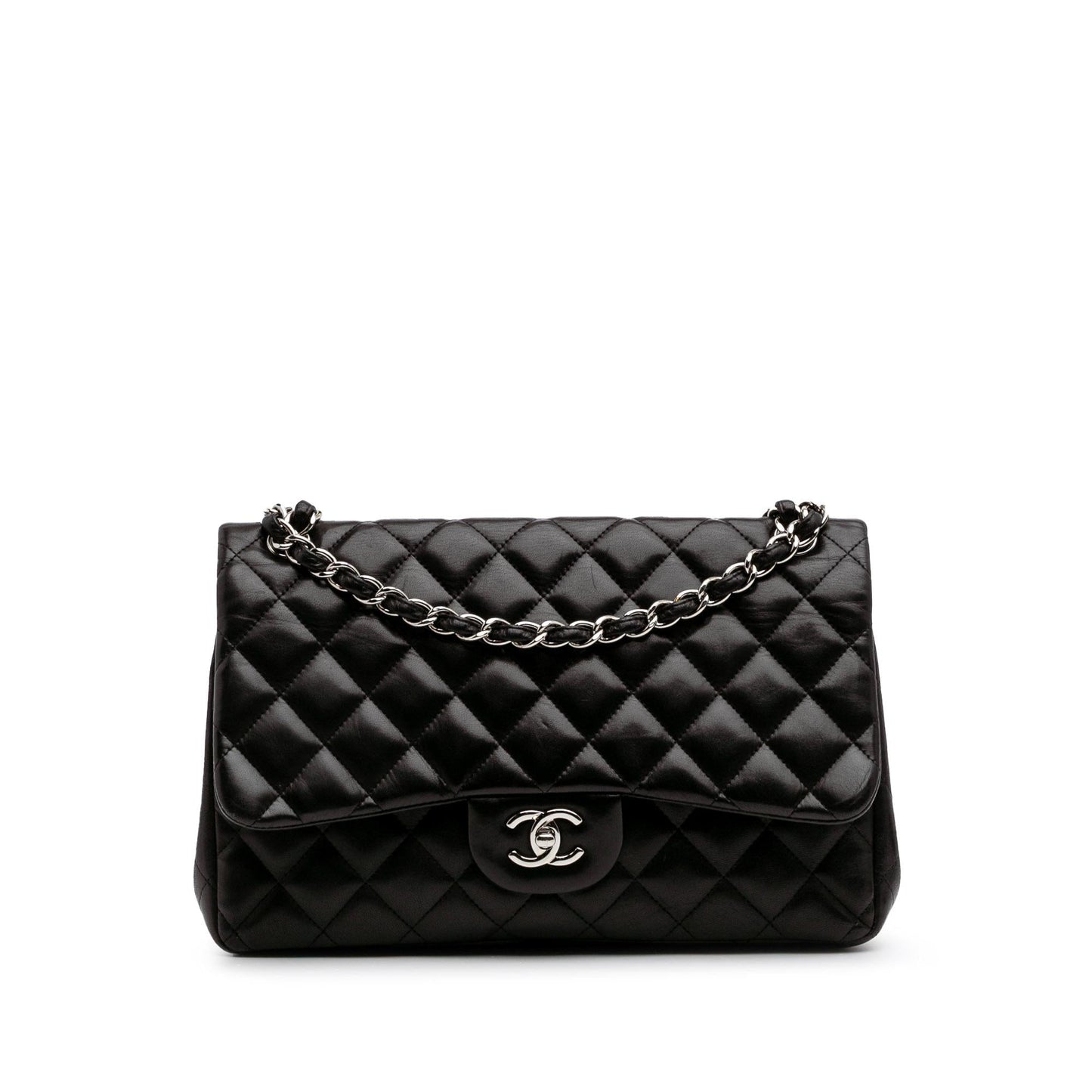 Chanel Jumbo Classic Lambskin Double Flap Handbag Flap 21