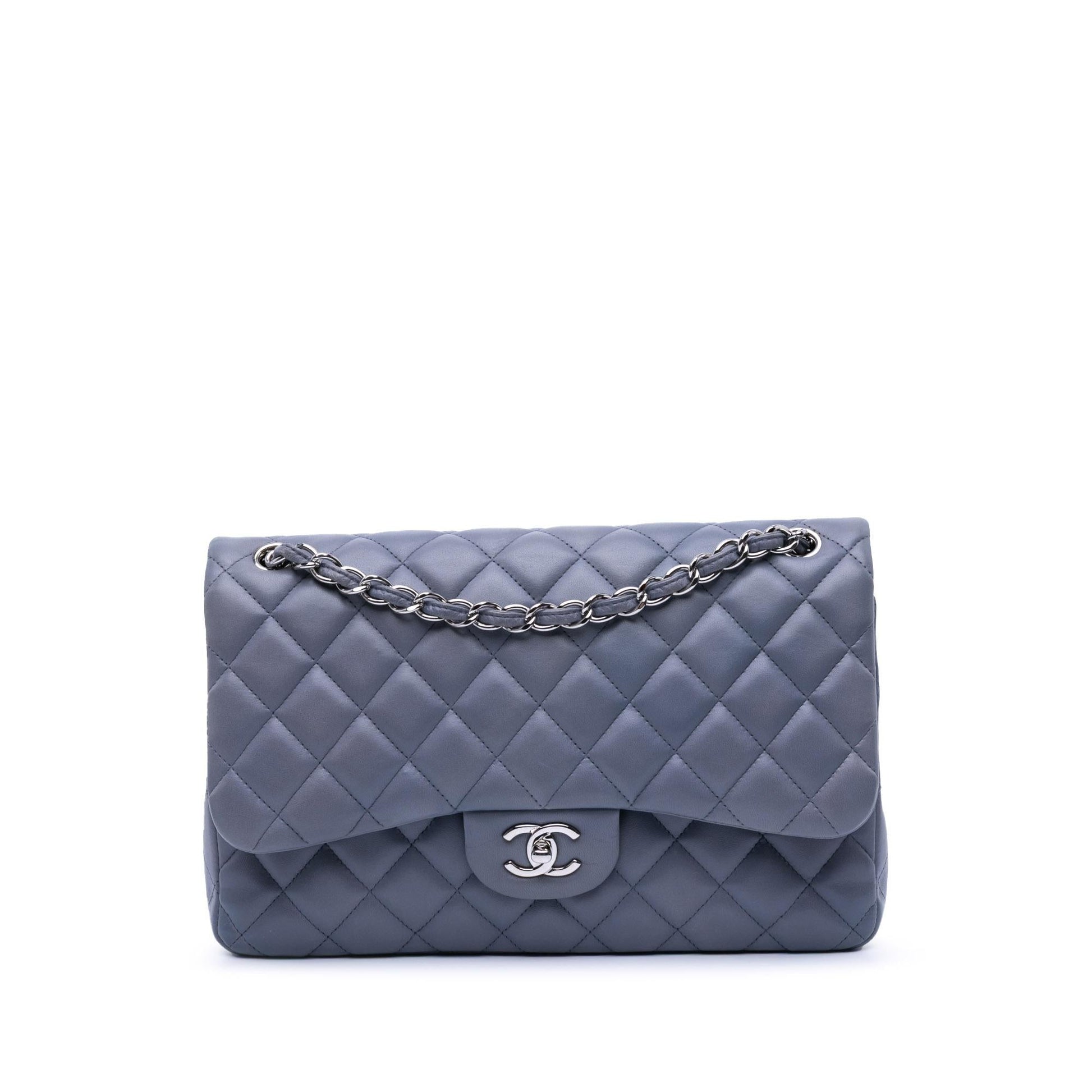 Chanel Jumbo Classic Lambskin Double Flap Handbag Flap 22