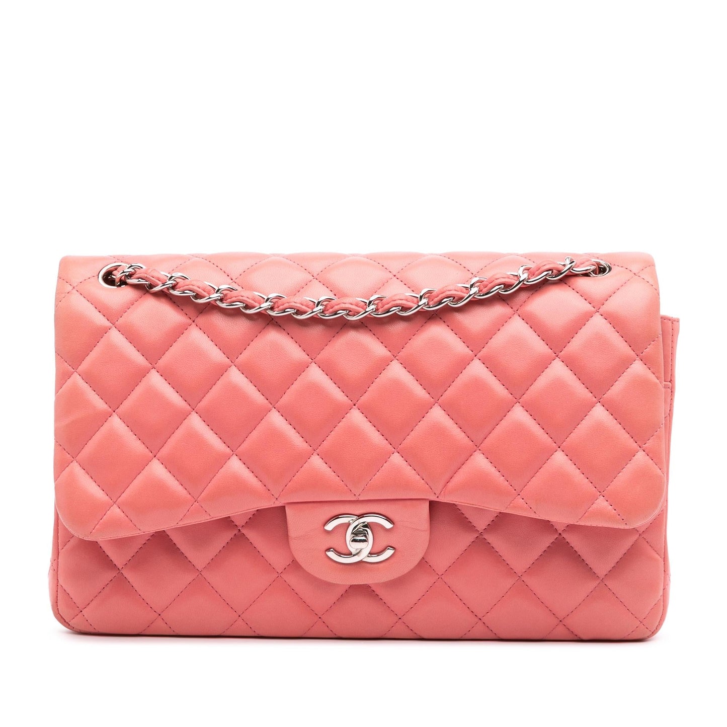 Chanel Jumbo Classic Lambskin Double Flap Handbag Flap 23