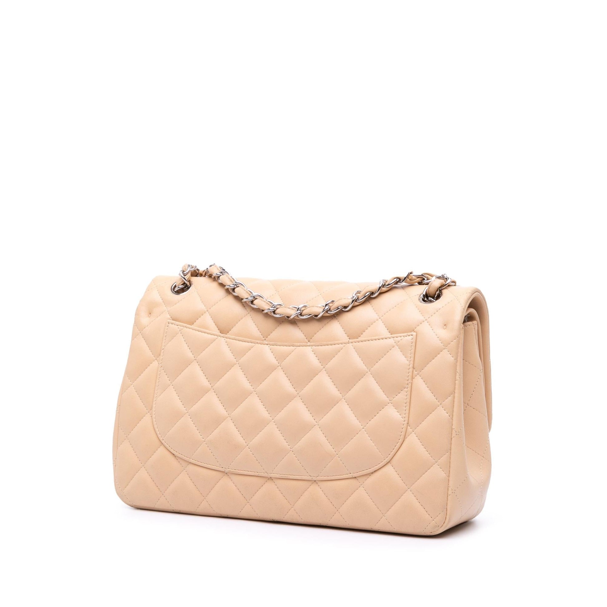 Chanel Jumbo Classic Lambskin Double Flap Handbag Flap 24