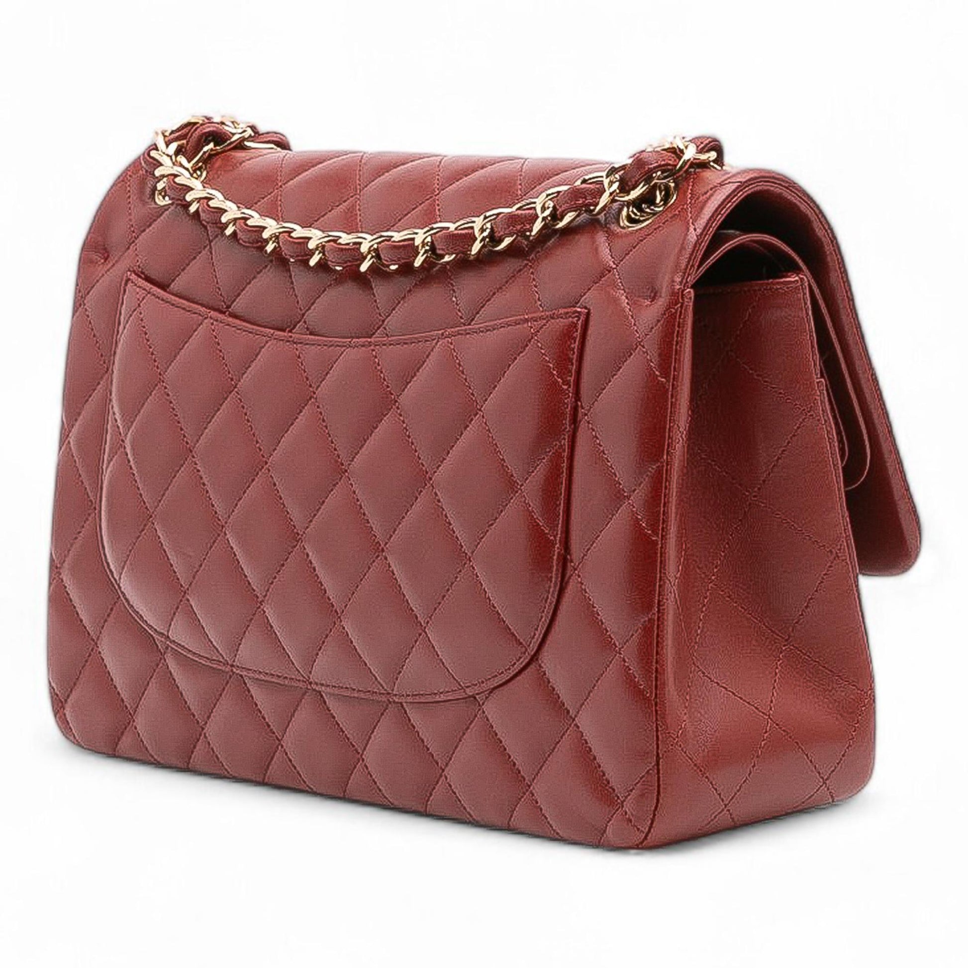 Chanel Jumbo Classic Lambskin Double Flap Handbag Flap 25