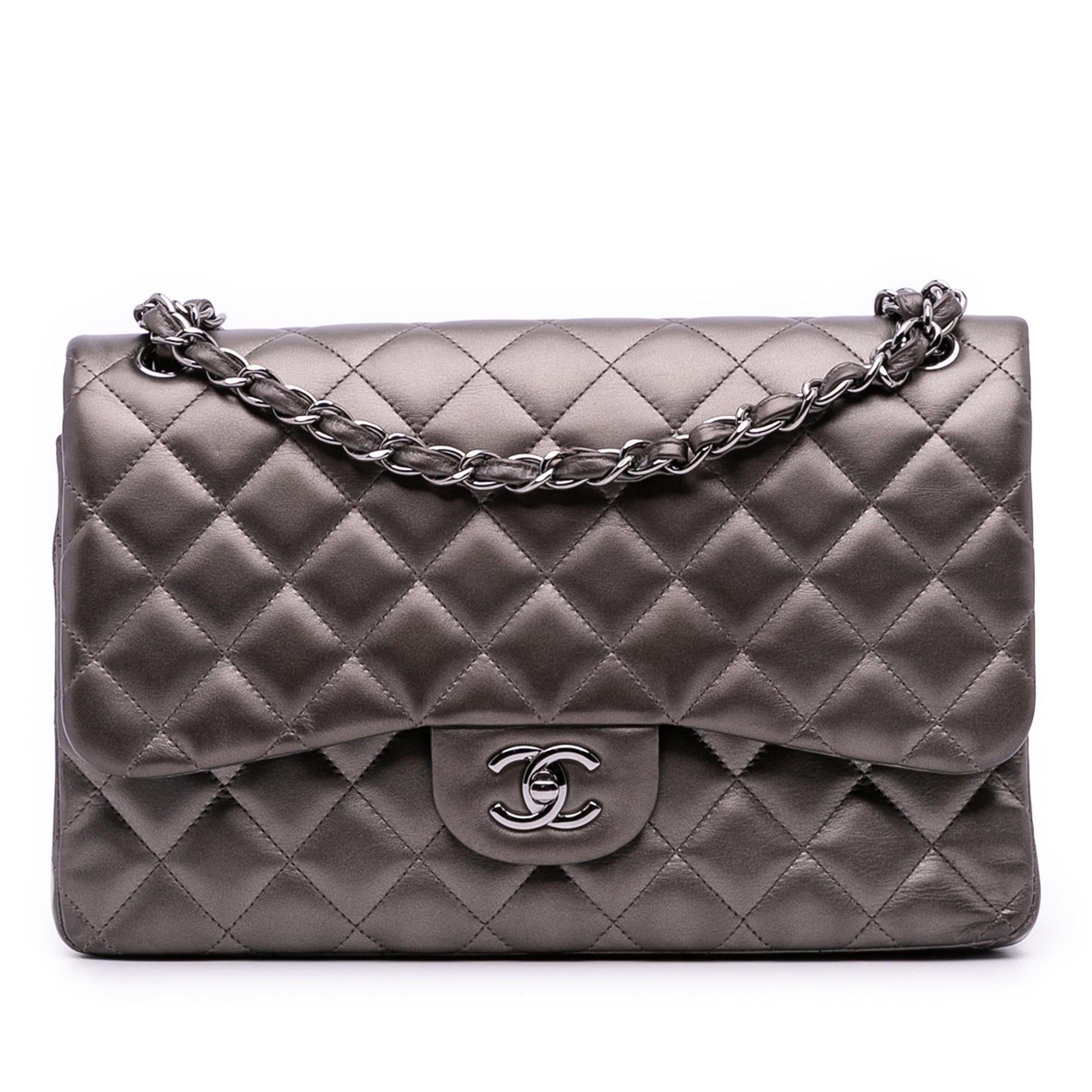 Chanel Jumbo Classic Lambskin Double Flap Handbag Flap 26