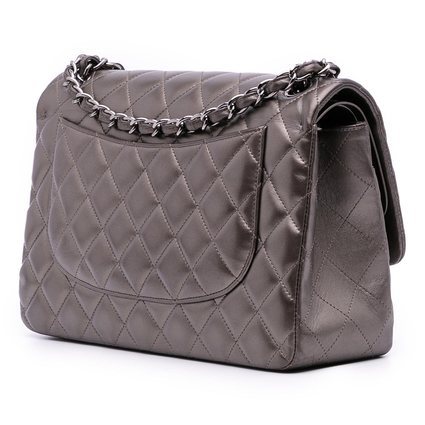 Chanel Jumbo Classic Lambskin Double Flap Handbag Flap 26