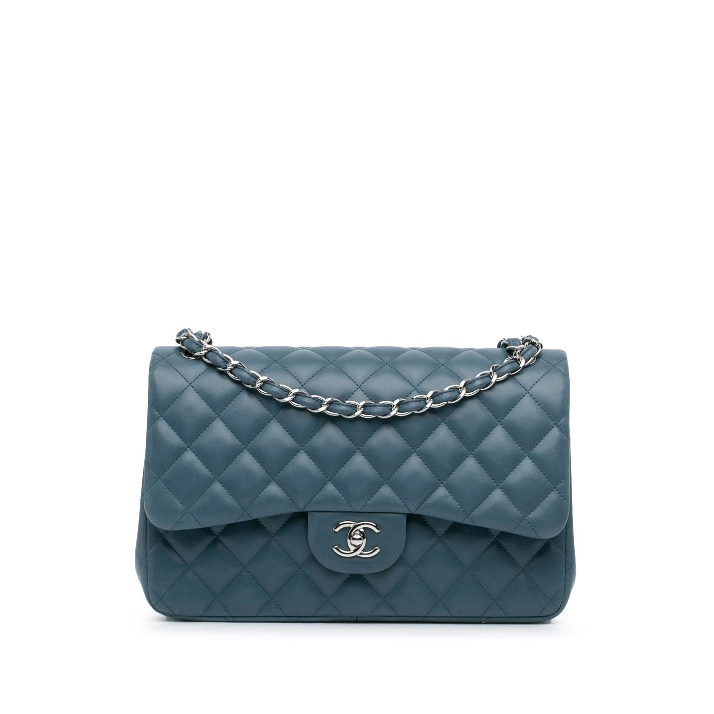 Chanel Jumbo Classic Lambskin Double Flap Handbag Flap 28