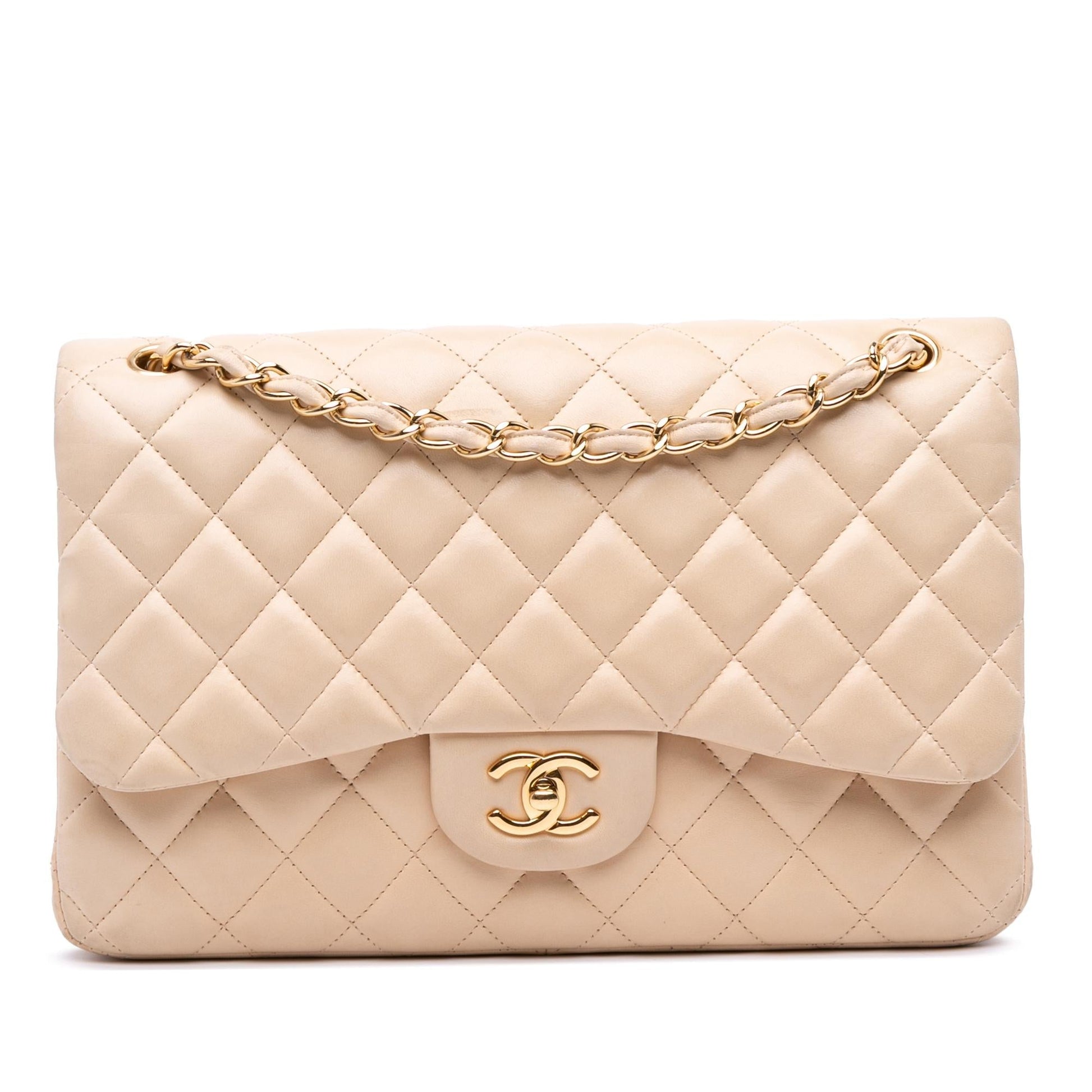 Chanel Jumbo Classic Lambskin Double Flap Handbag Flap 29