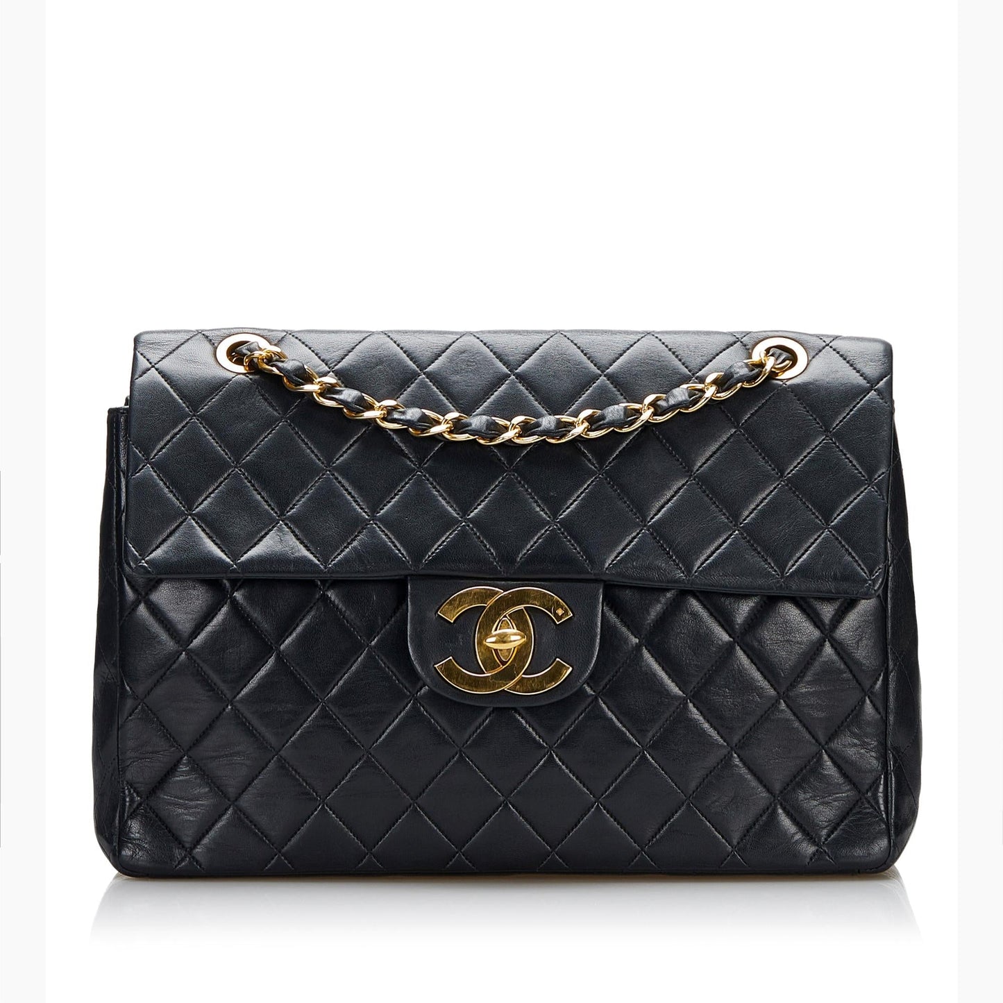 Chanel Jumbo Classic Lambskin Maxi Single Flap Shoulder Bag