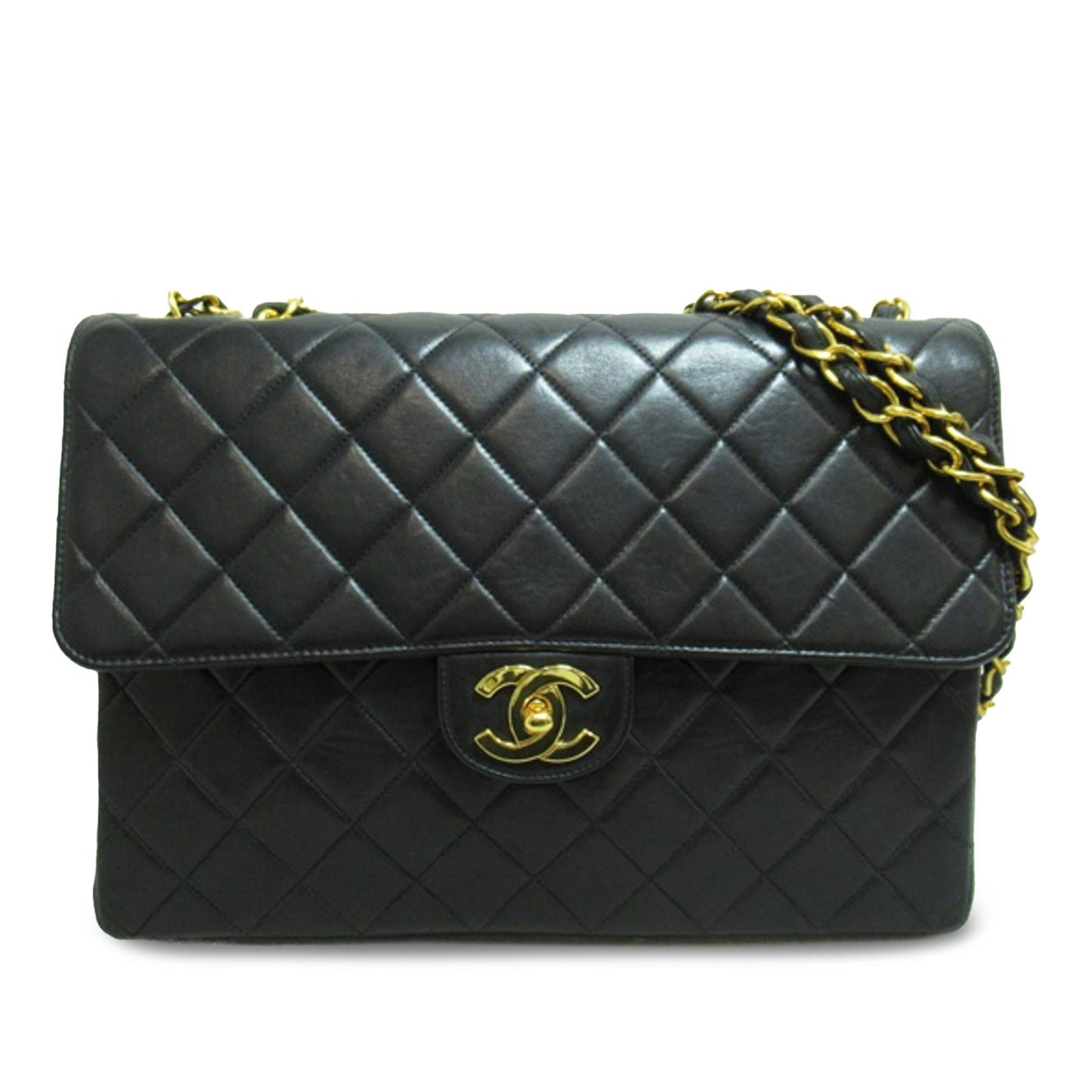 Chanel Jumbo Classic Lambskin Single Flap SHG-JAOCGr Shoulder Bag