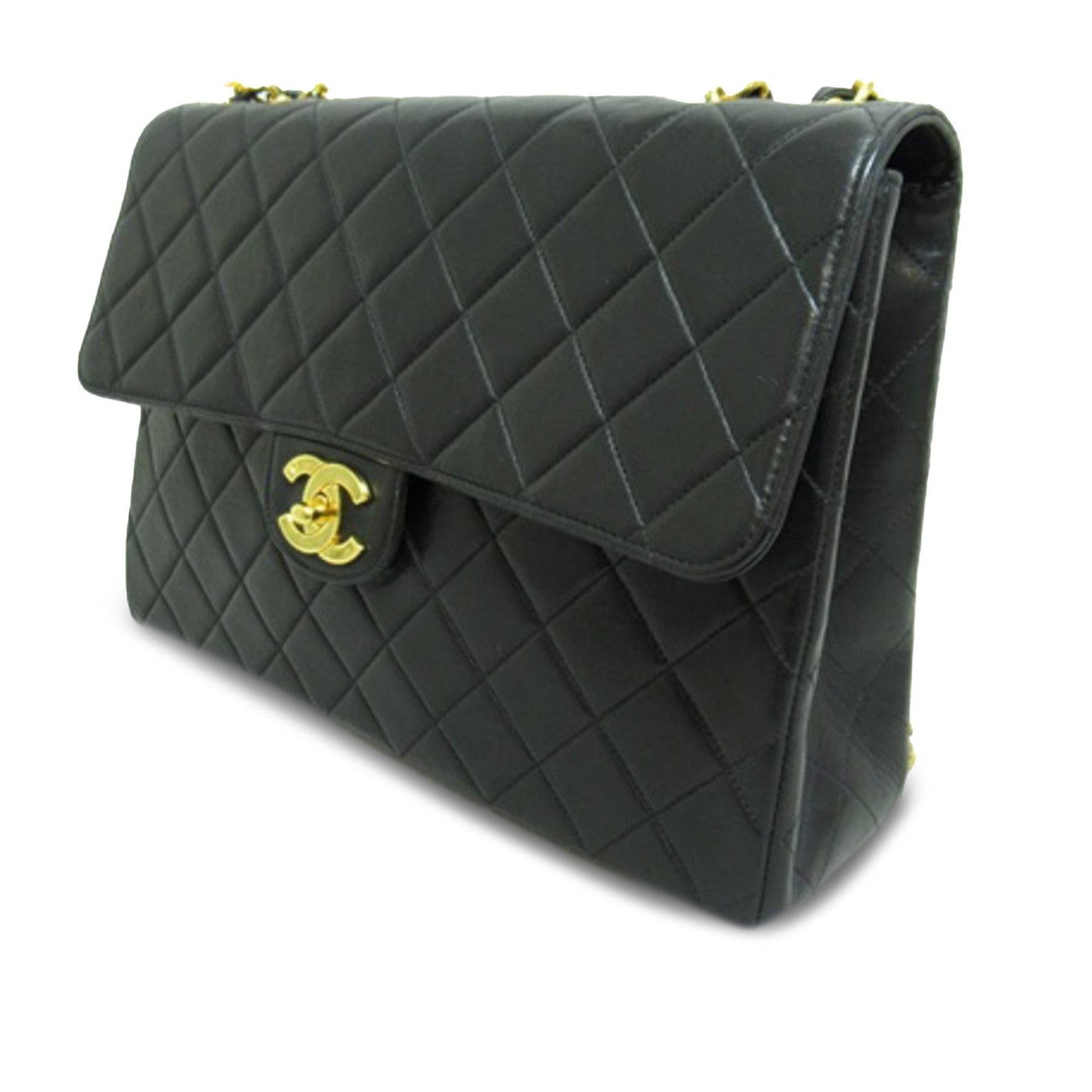 Chanel Jumbo Classic Lambskin Single Flap SHG-JAOCGr Shoulder Bag
