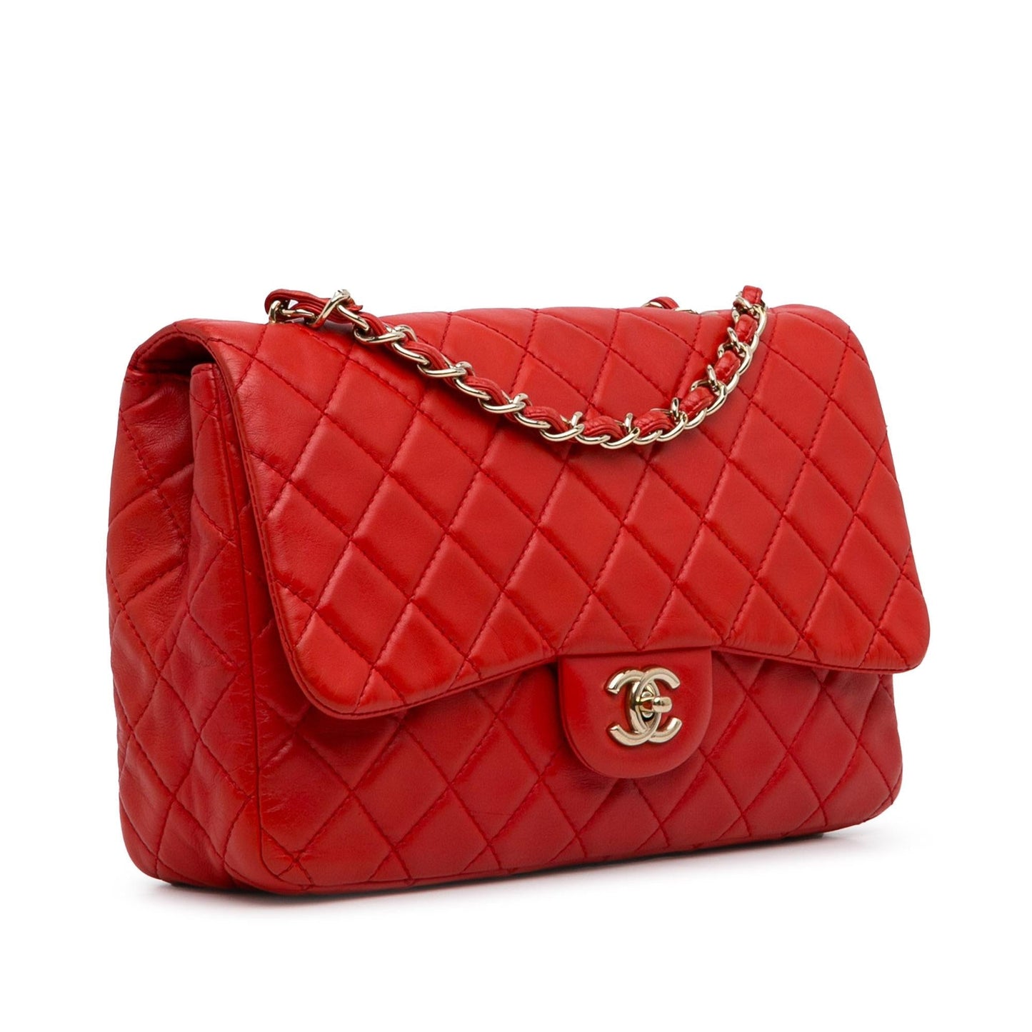 Chanel Jumbo Classic Lambskin Single Flap SHG-4gCZeR Handbag