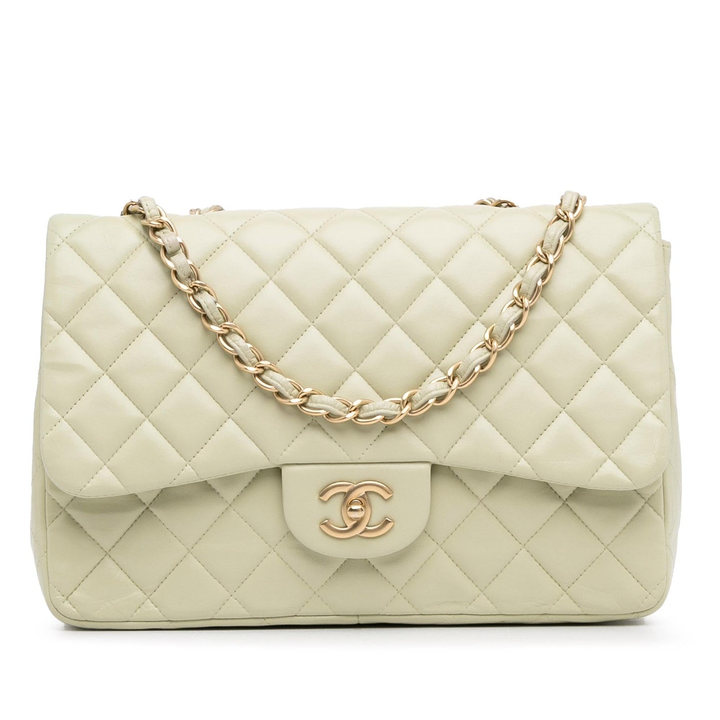Chanel Jumbo Classic Lambskin Single Flap (Shg-Rawy5G) Bag