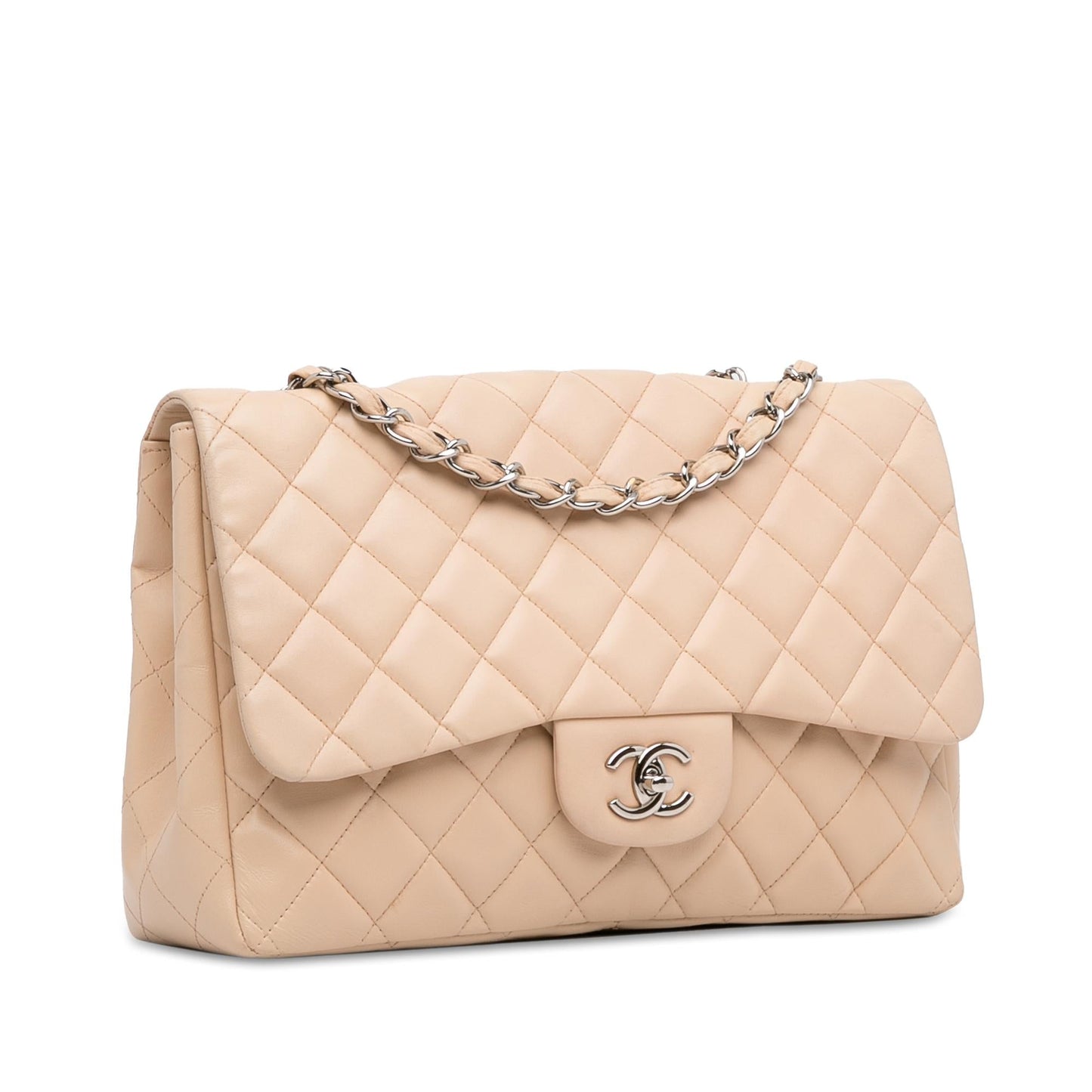 Chanel Jumbo Classic Lambskin Single Flap (Shg-Gkwzlm) Bag