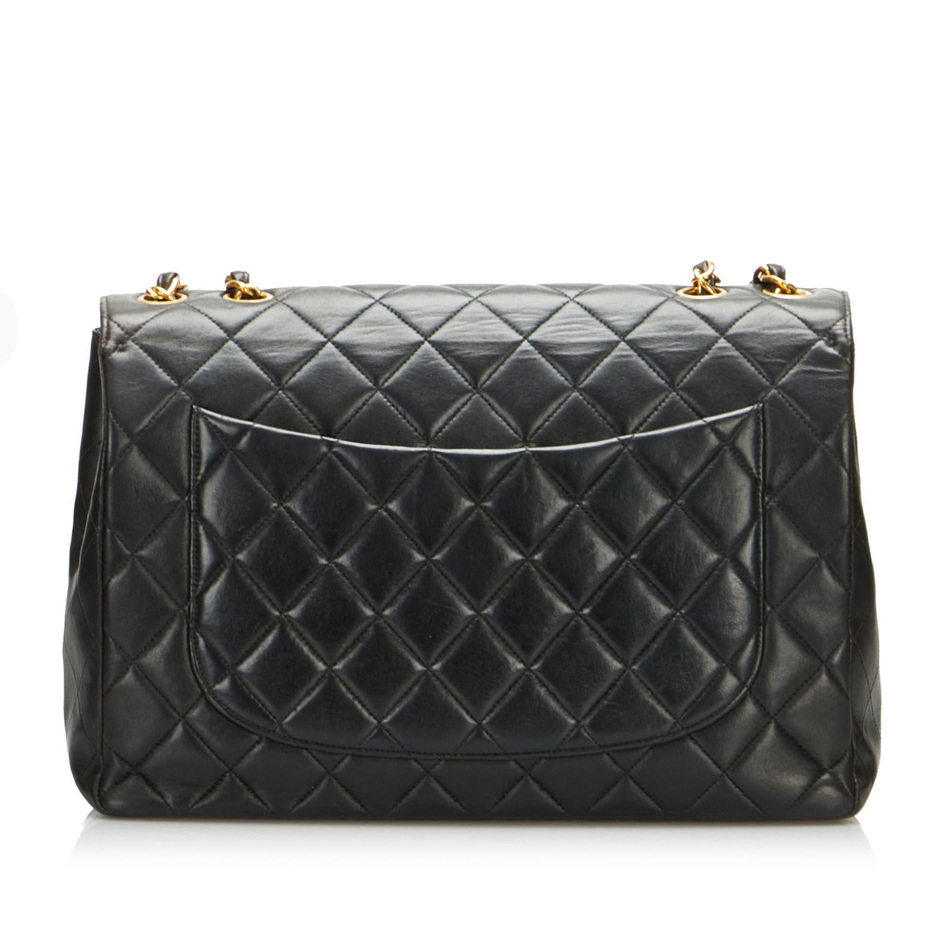 Chanel Jumbo Classic Lambskin Single Flap (Shg-F1Gsea) Bag