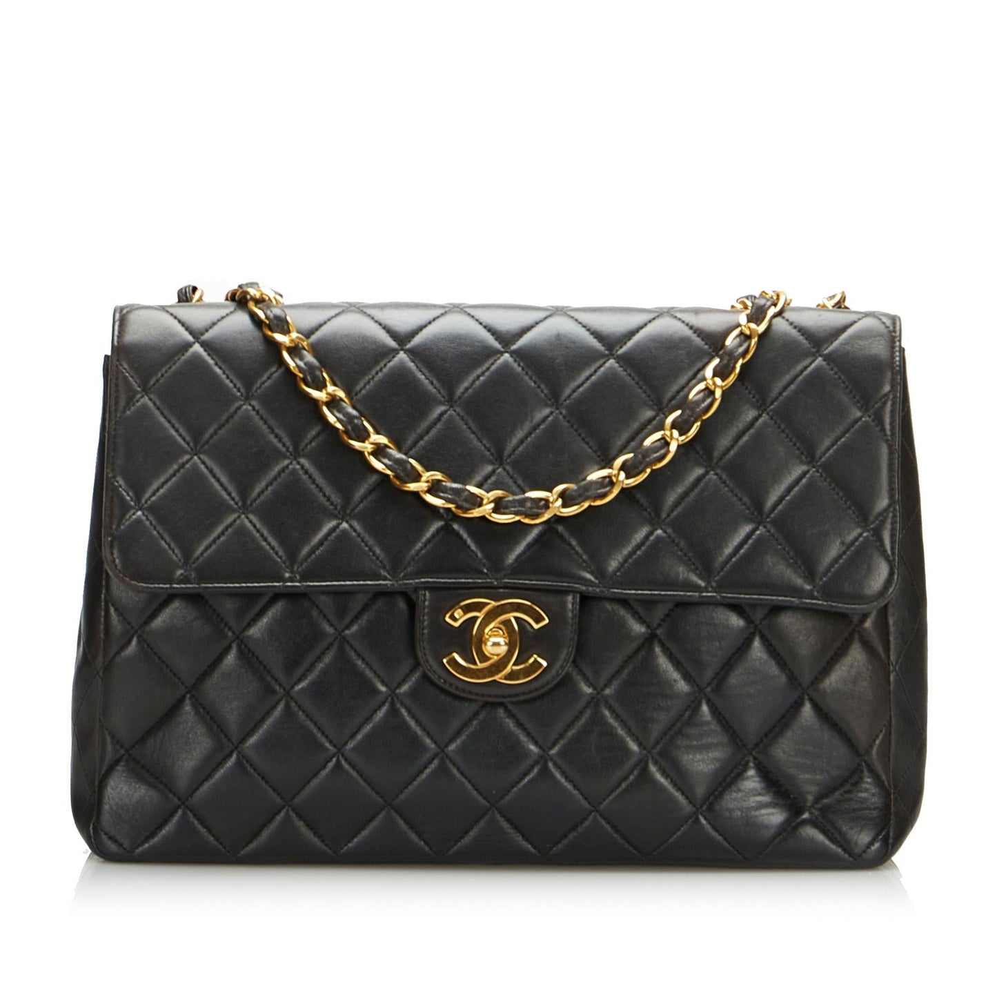 Chanel Jumbo Classic Lambskin Single Flap SHG-f1GsEa Handbag
