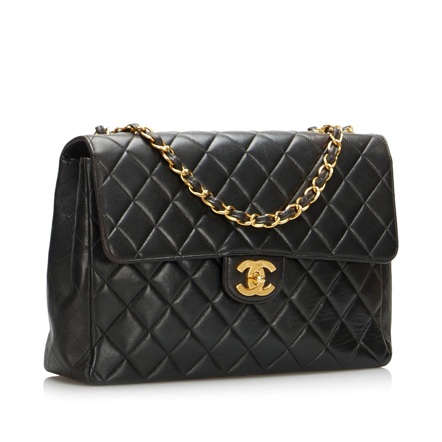 Chanel Jumbo Classic Lambskin Single Flap (Shg-F1Gsea) Bag