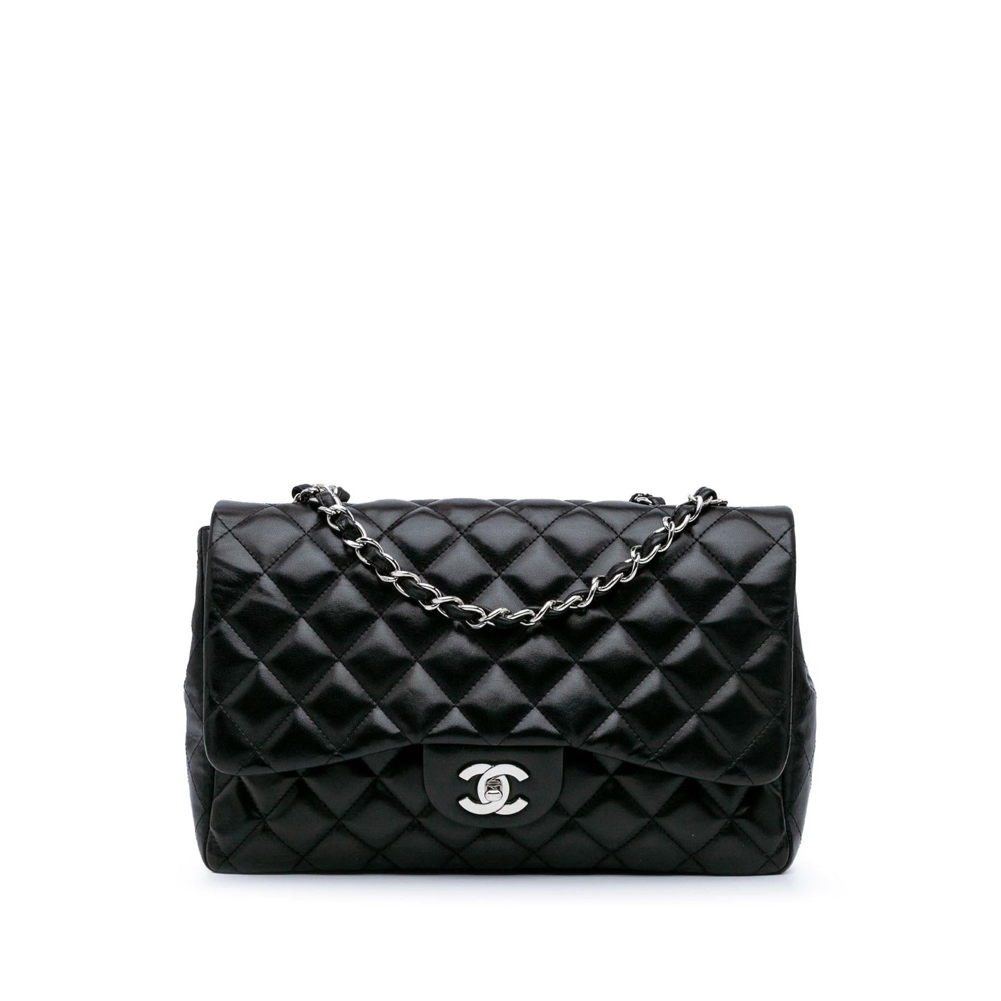 Chanel Jumbo Classic Lambskin Single Flap Handbag