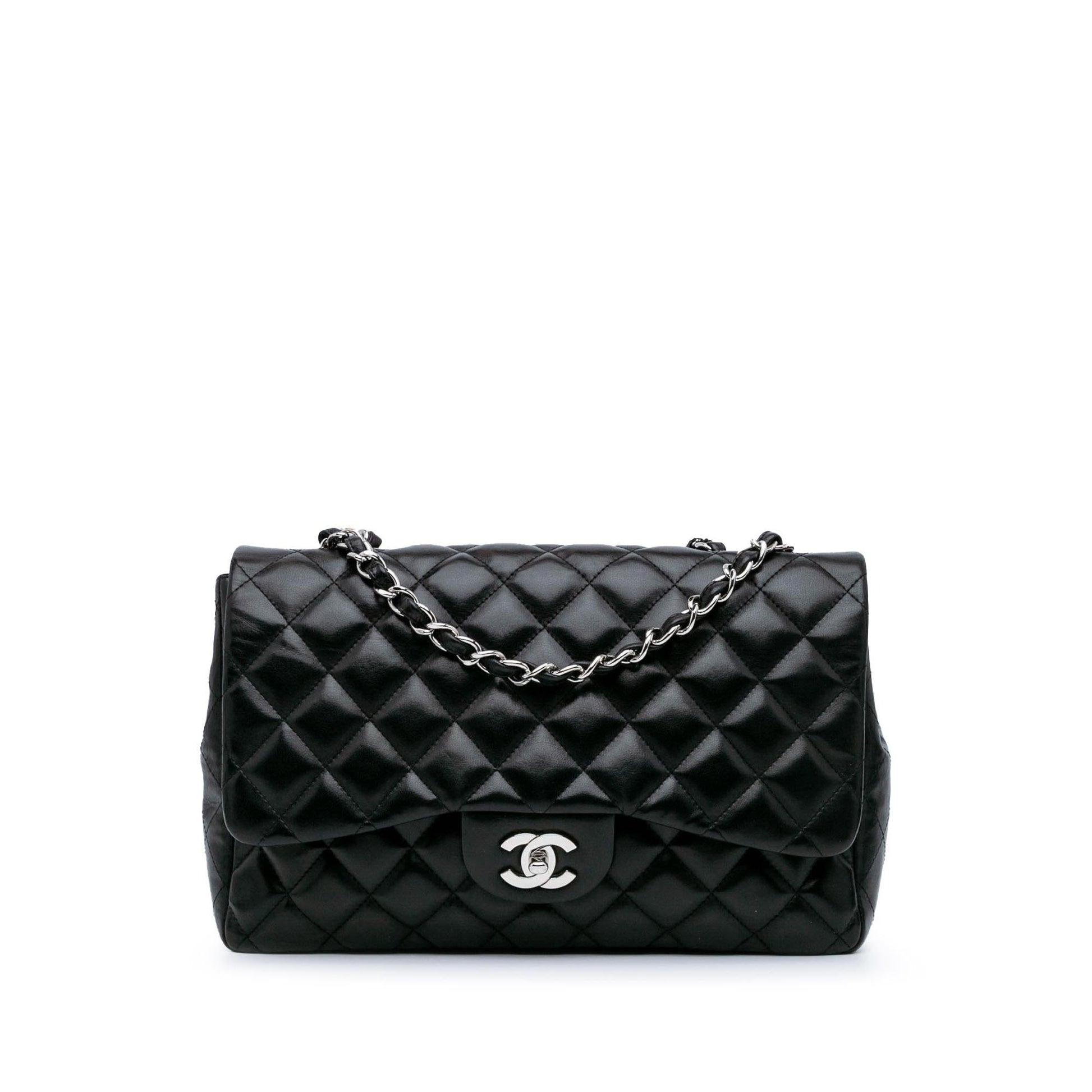 Chanel Jumbo Classic Lambskin Single Flap Handbag