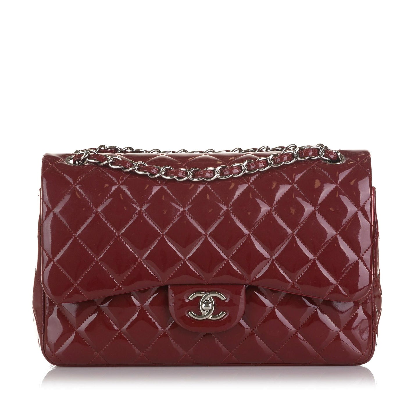 Chanel Jumbo Classic Patent Double Flap SHG Handbag