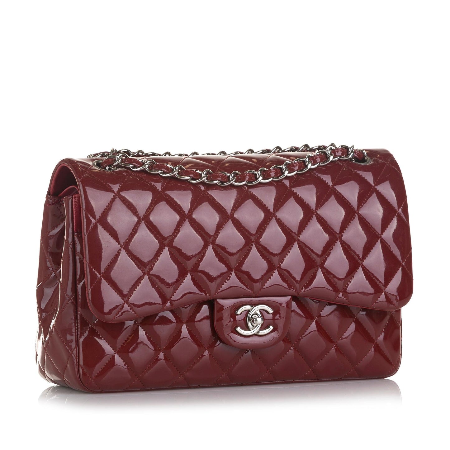 Chanel Jumbo Classic Patent Double Flap SHG Handbag