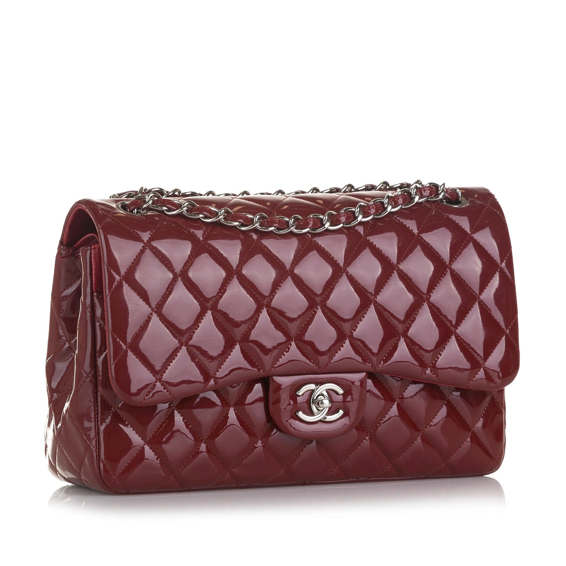 Chanel Jumbo Classic Patent Double Flap SHG Handbag