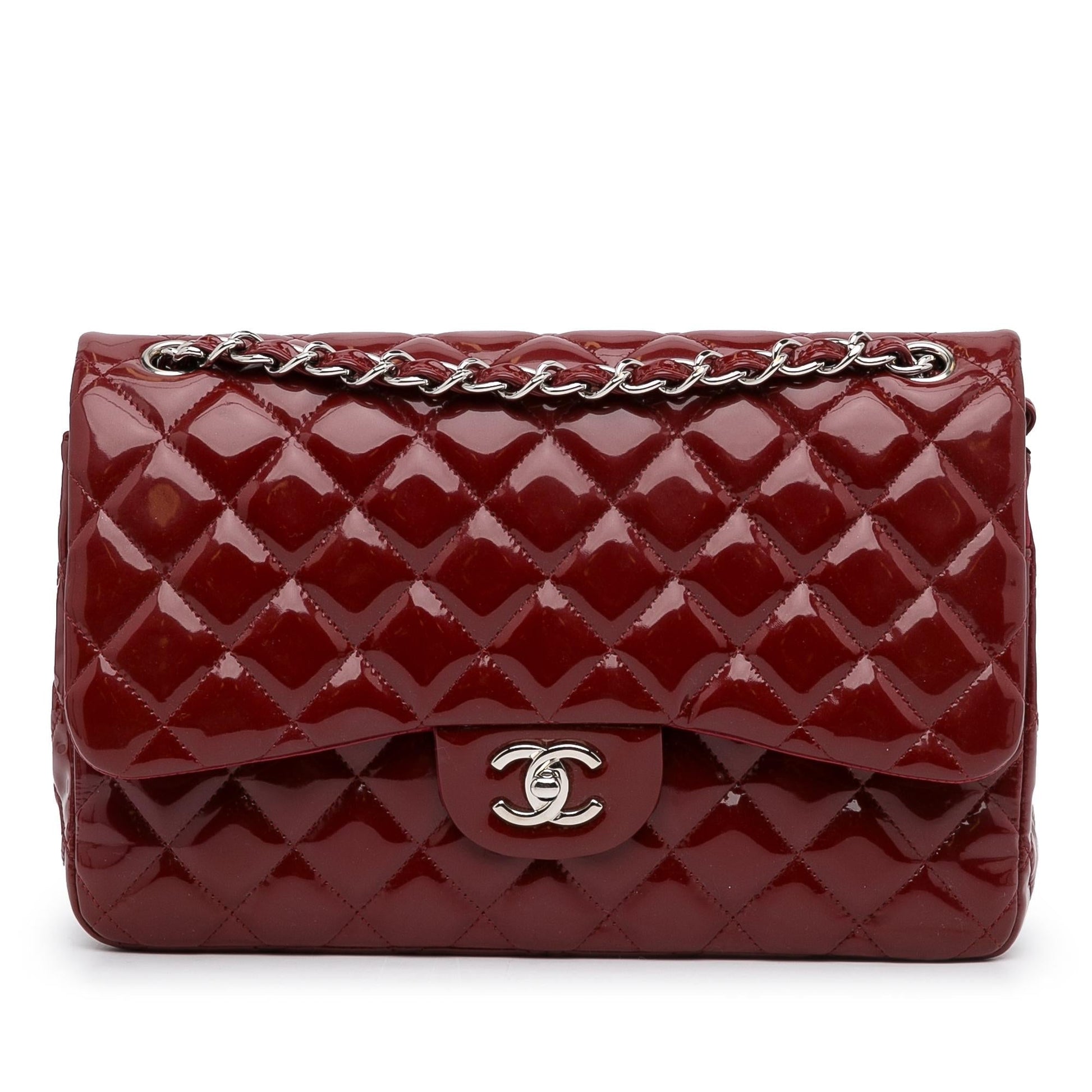 Chanel Jumbo Classic Patent Double Flap SHG-fh31oX Handbag