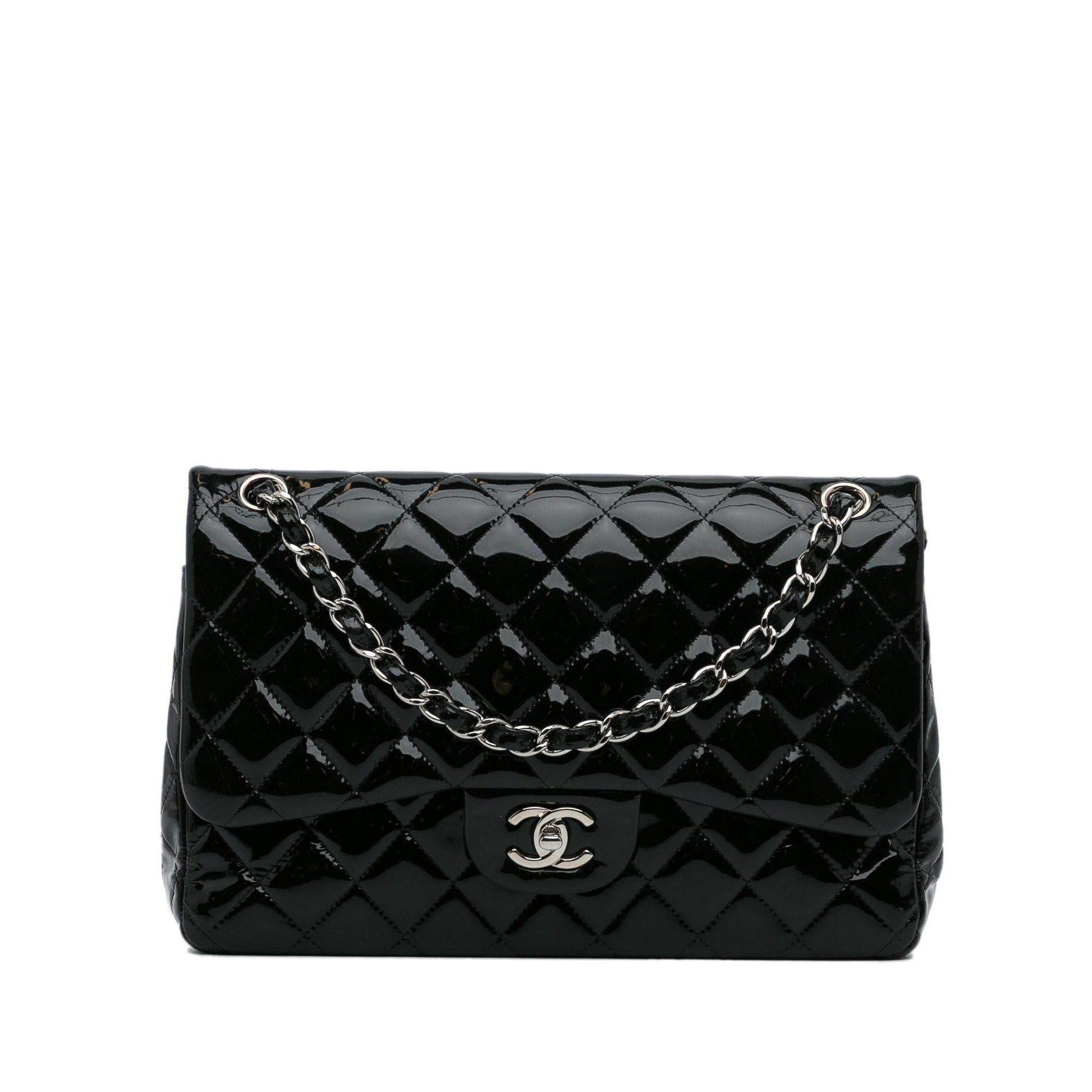 Chanel Jumbo Classic Patent Double Flap SHG-wi4FA2 Handbag