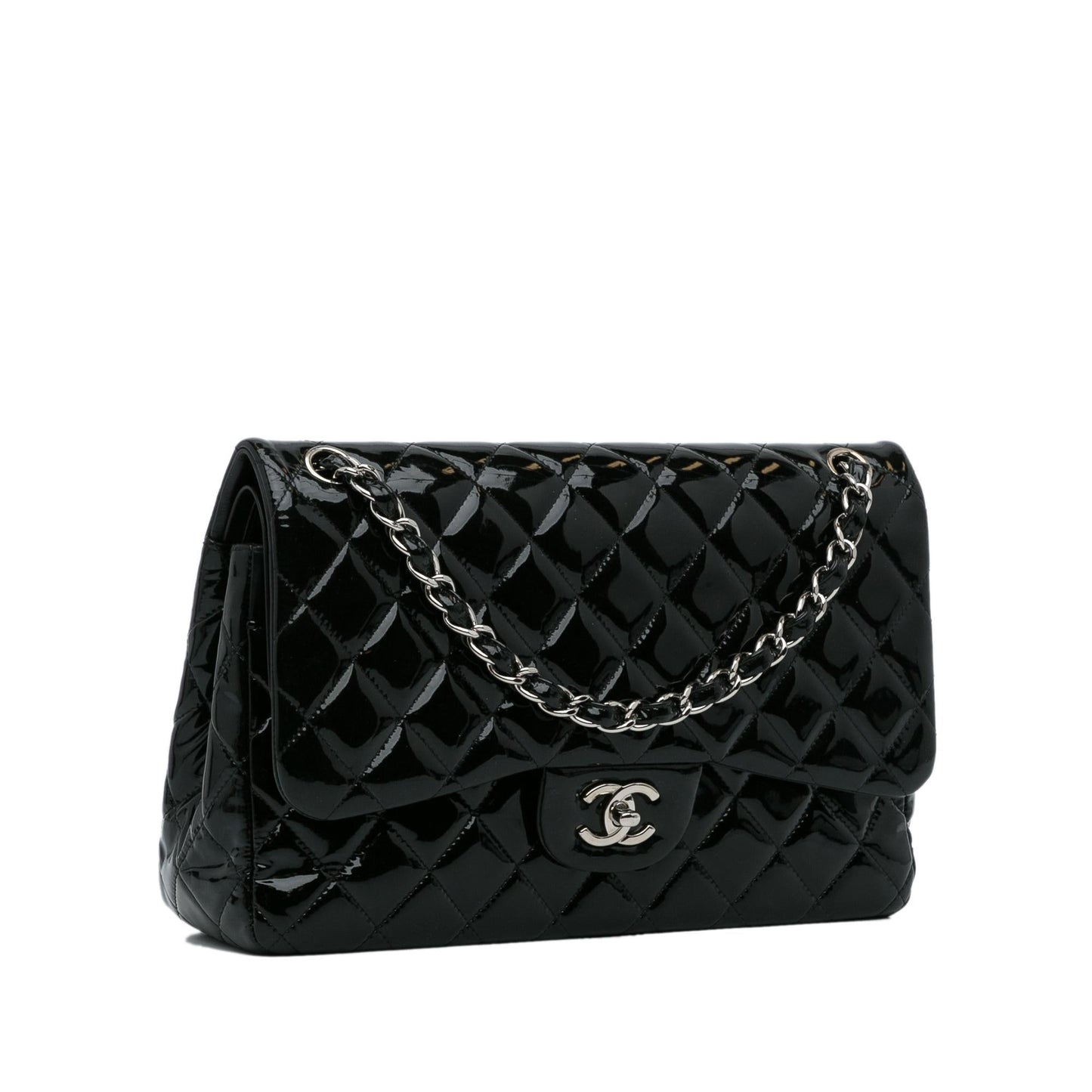 Chanel Jumbo Classic Patent Double Flap SHG-wi4FA2 Handbag