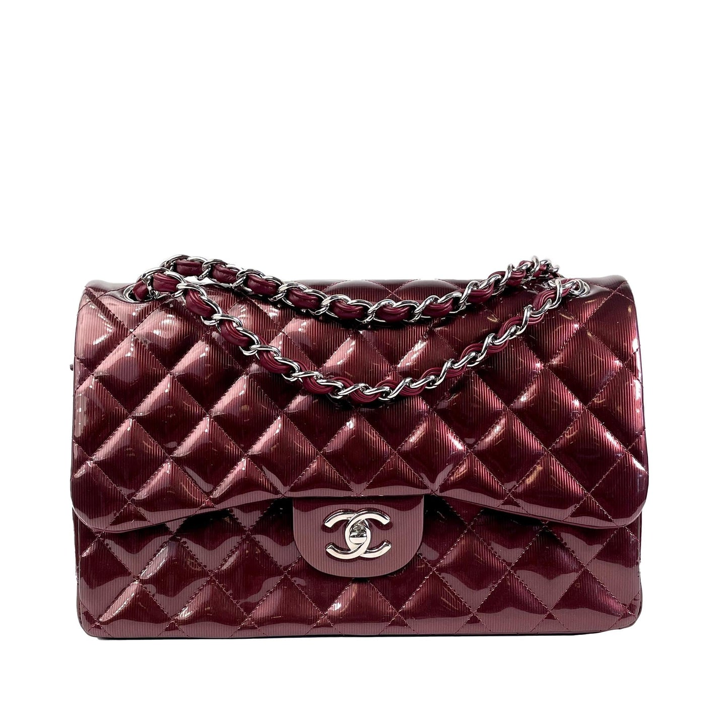 Chanel Jumbo Classic Patent Double Flap SHG-KP5acZ Handbag