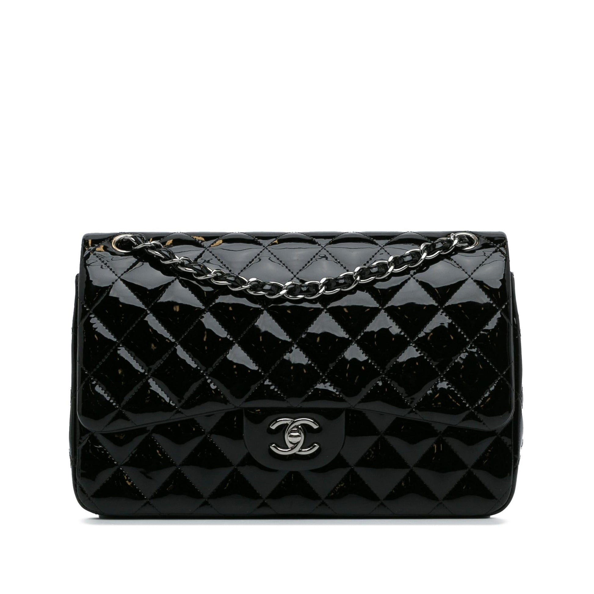 Chanel Jumbo Classic Patent Double Flap SHG-bJyJDD Handbag